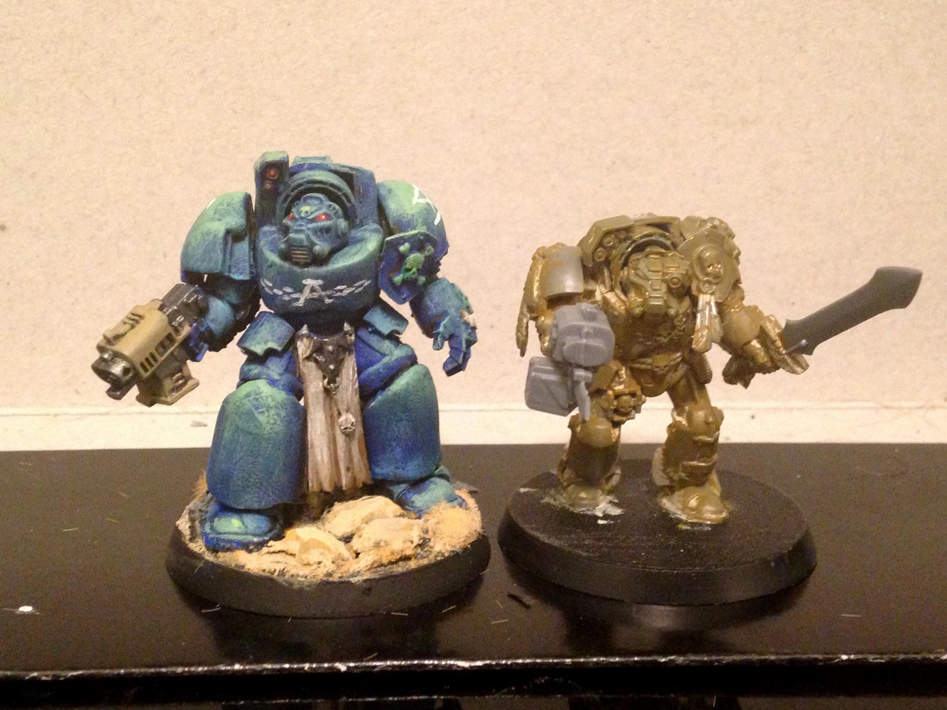 Alpha Legion, Art Scale, Blue, Conversion, Desert, Source Lighting, Space Marines, Terminator Armor, True Scale