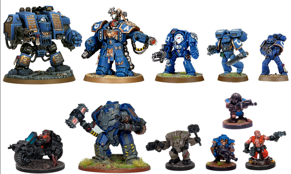 Forge Fathers, Mantic, Scale, Size, Space Marines