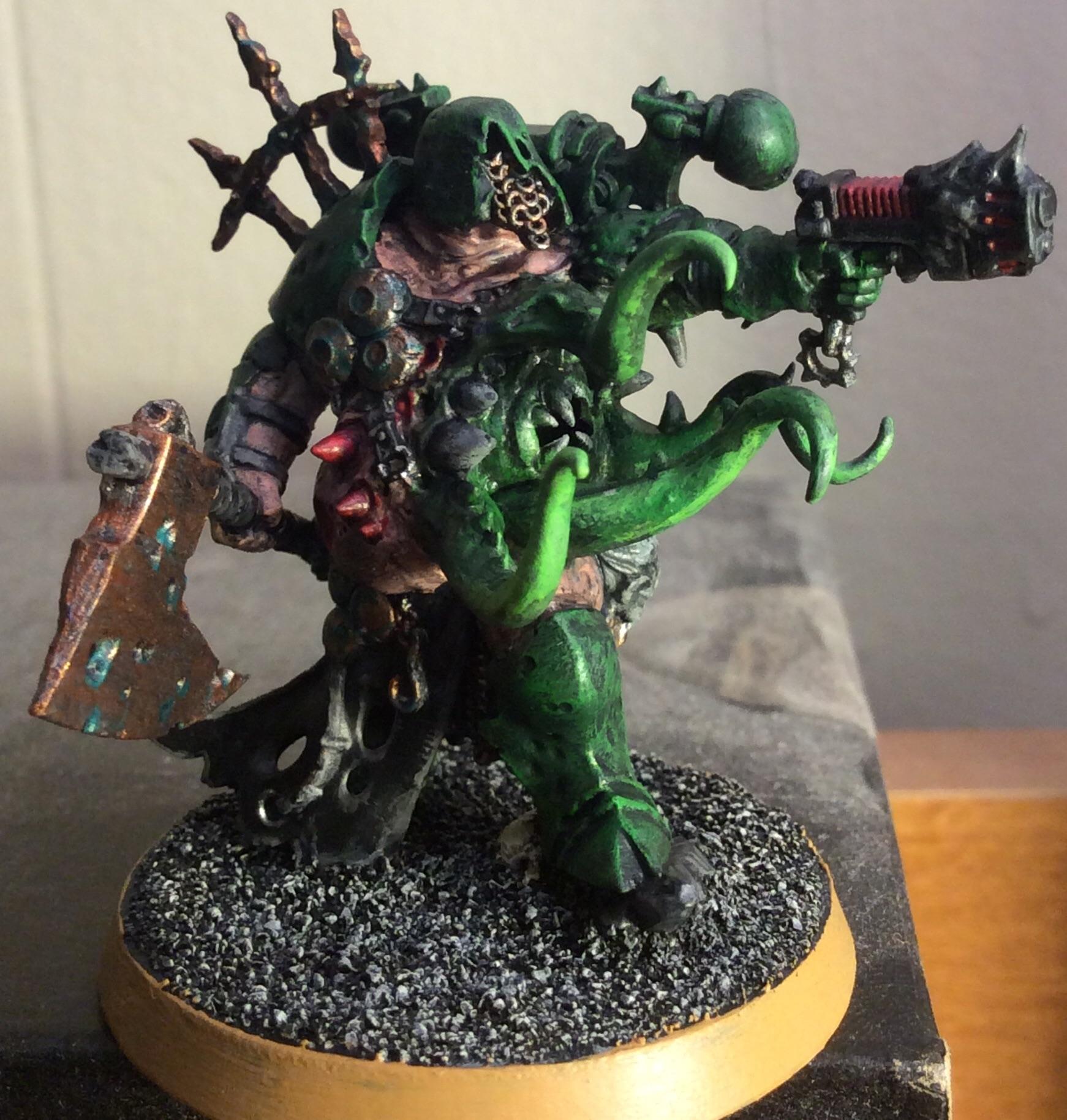 Chaos, Chaos Lord, Gutrot Spume, Nurgle, Plasma Pistol, Warhammer 40,000, Warriors Of Chaos