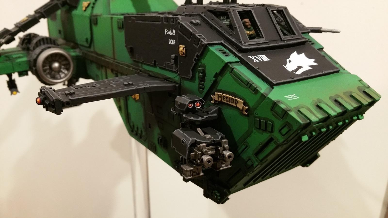 Salamanders, Space Marines, Thunderhawk, Warhammer 40,000