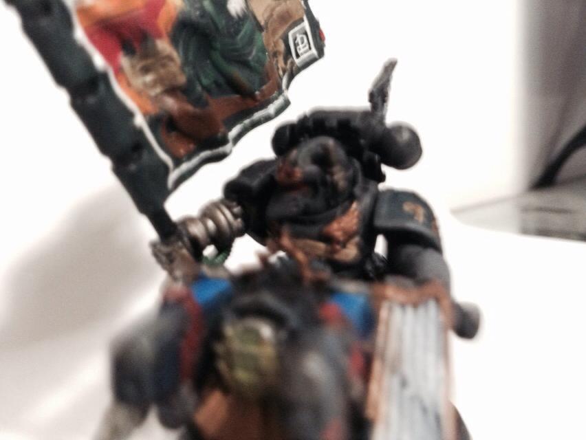 My ravenwing bike banner bearer WIP coming along slowly but surely