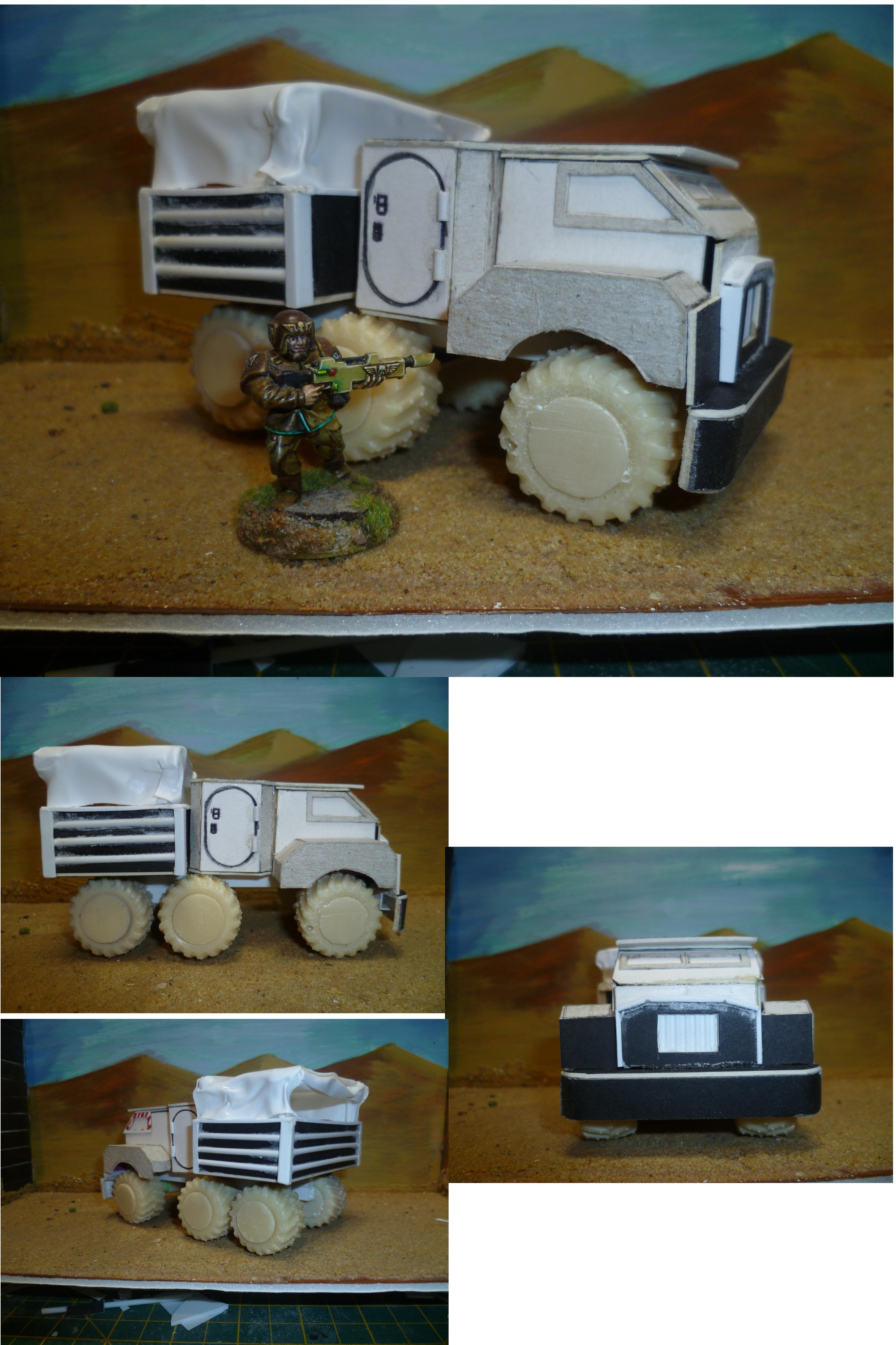 Apc, Armored Car, Imperial Guard, Paper, Taurox