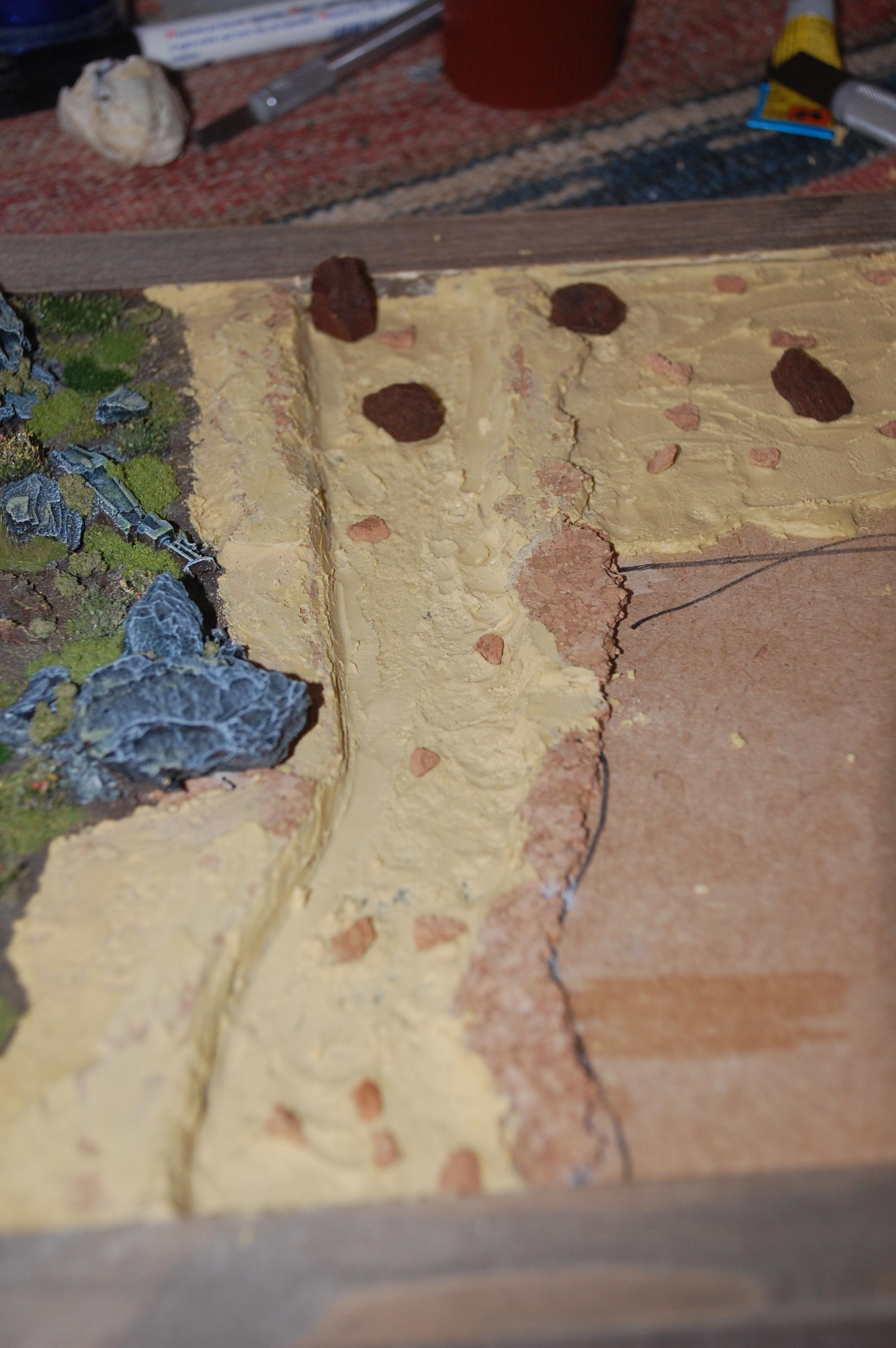 And with the help of my other friend Mr. Woodfiller we now have a start on whats going to be my little river 