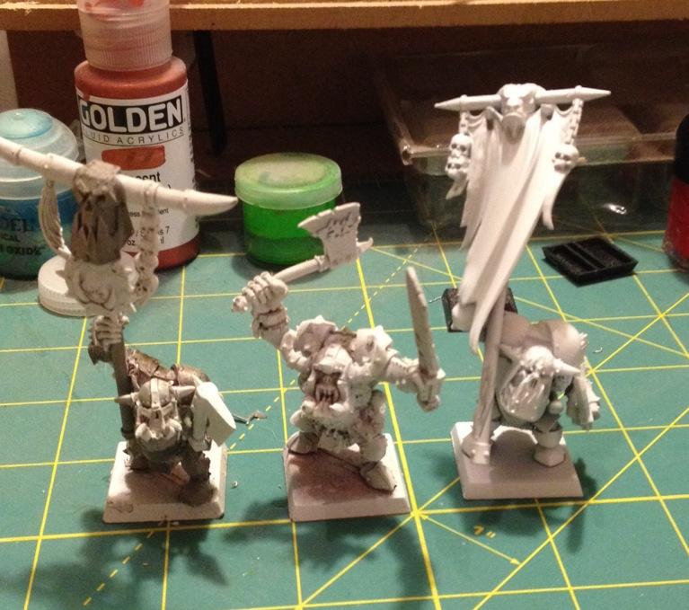 Black orcs with pretty much just primer on them