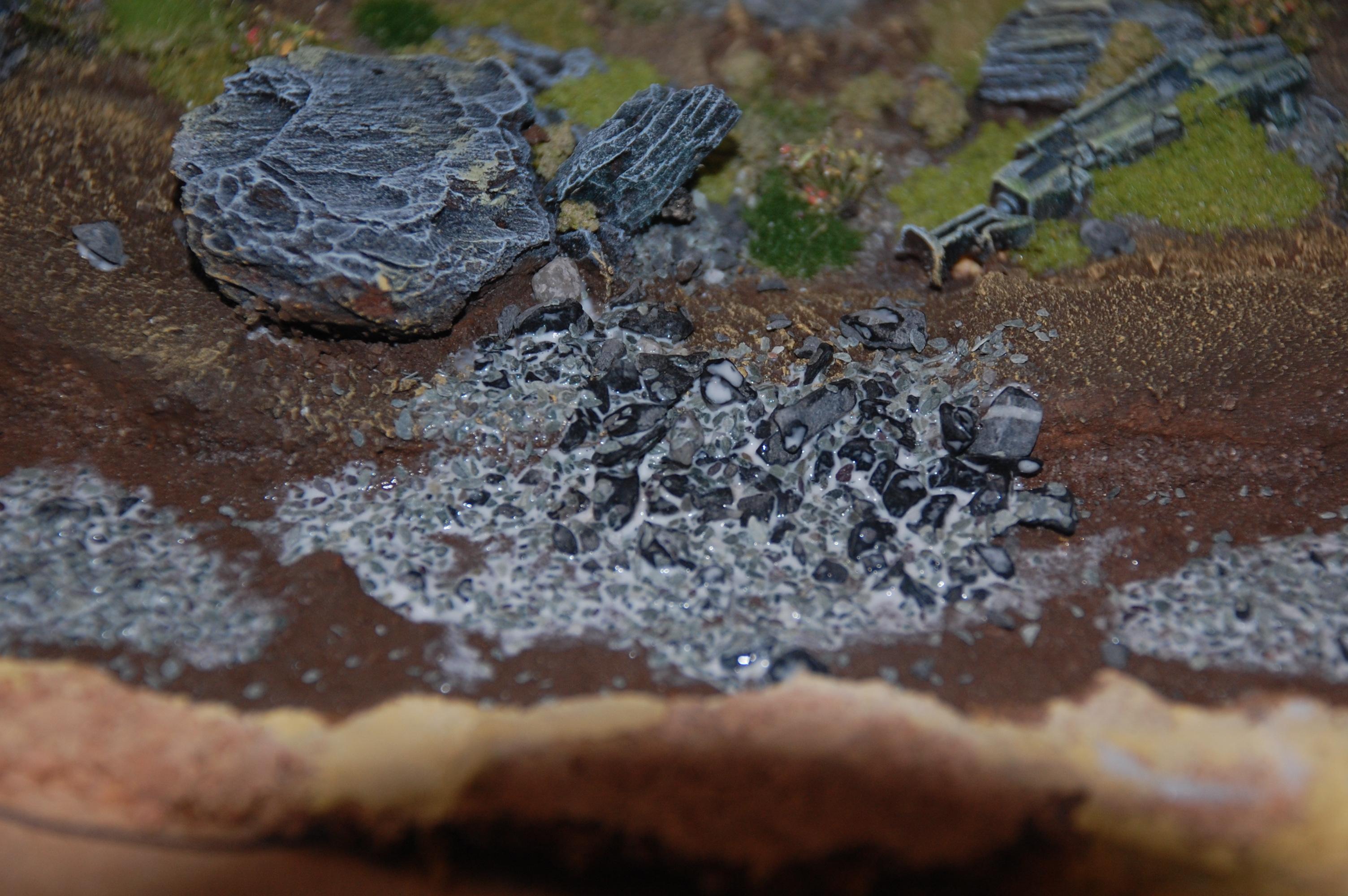 Adding some rocks to the bed