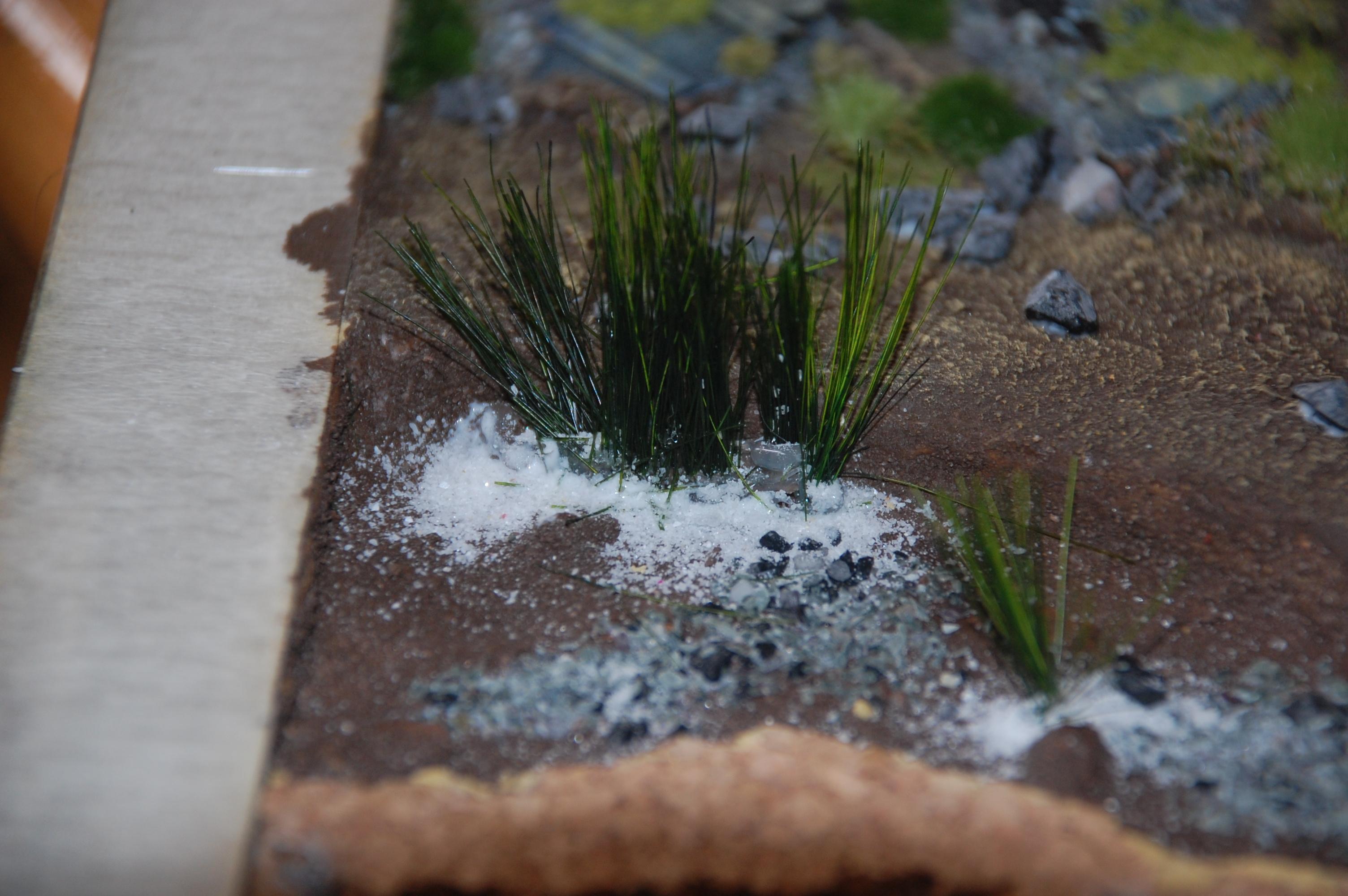 Some plants added to the riverbed
