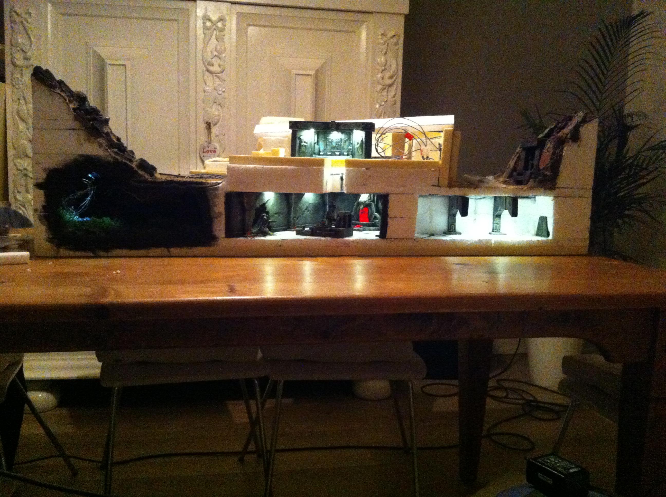 Battle, Board, Fortress, Space, Temple, Terrain, Wolves, Work In Progress