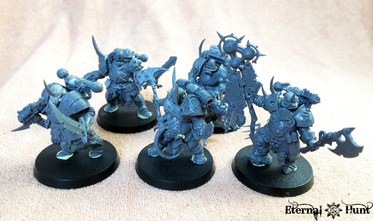 Blightkings, Chaos, Chaos Space Marines, Conversion, Death Guard, Kitbash, Nurgle, Plague Marines, Putrid Blightkings, Warhammer 40,000, Work In Progress