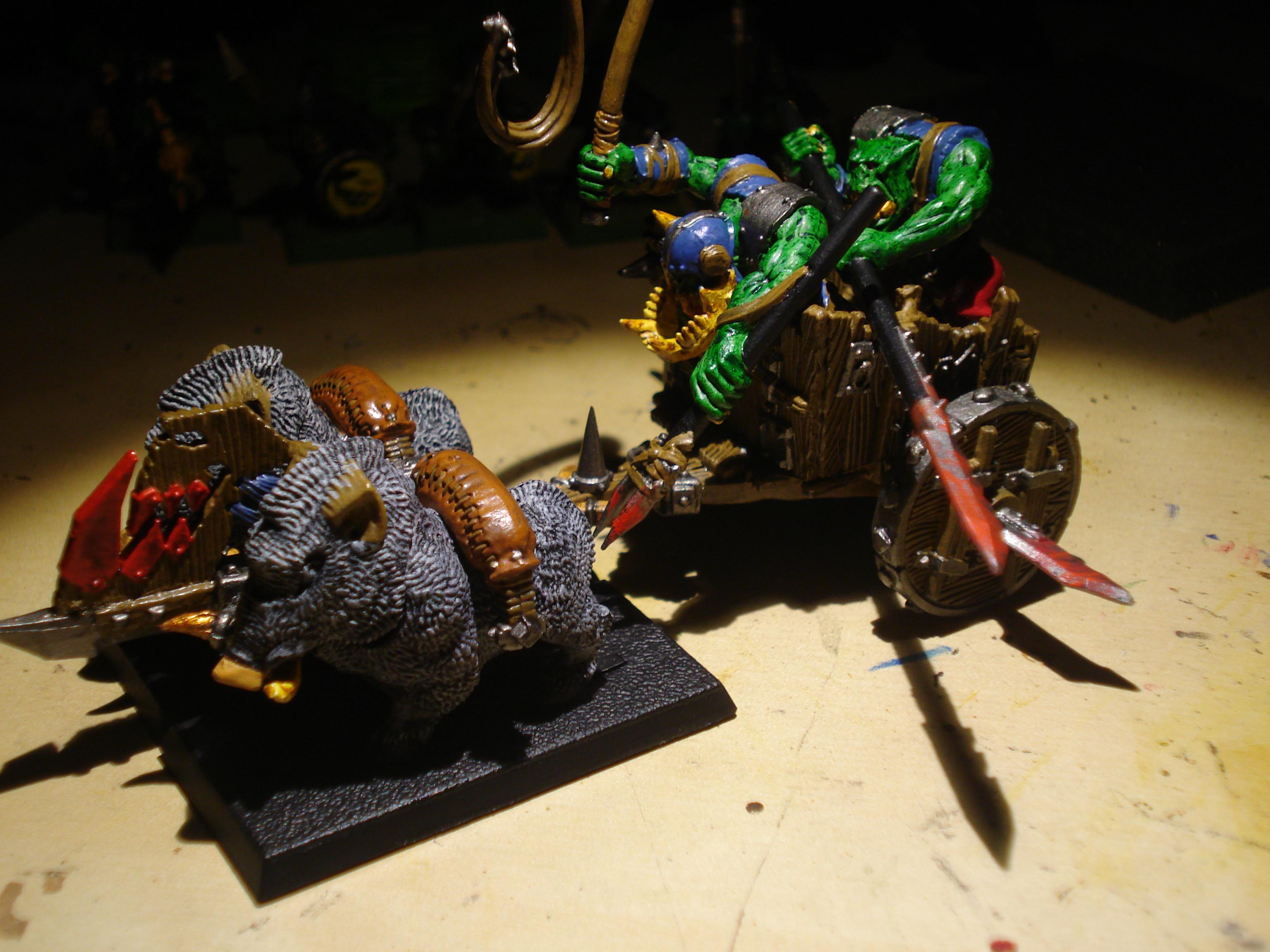 Boars, Orc Chariot, Orcs, Orcs And Goblins, Warhammer Fantasy