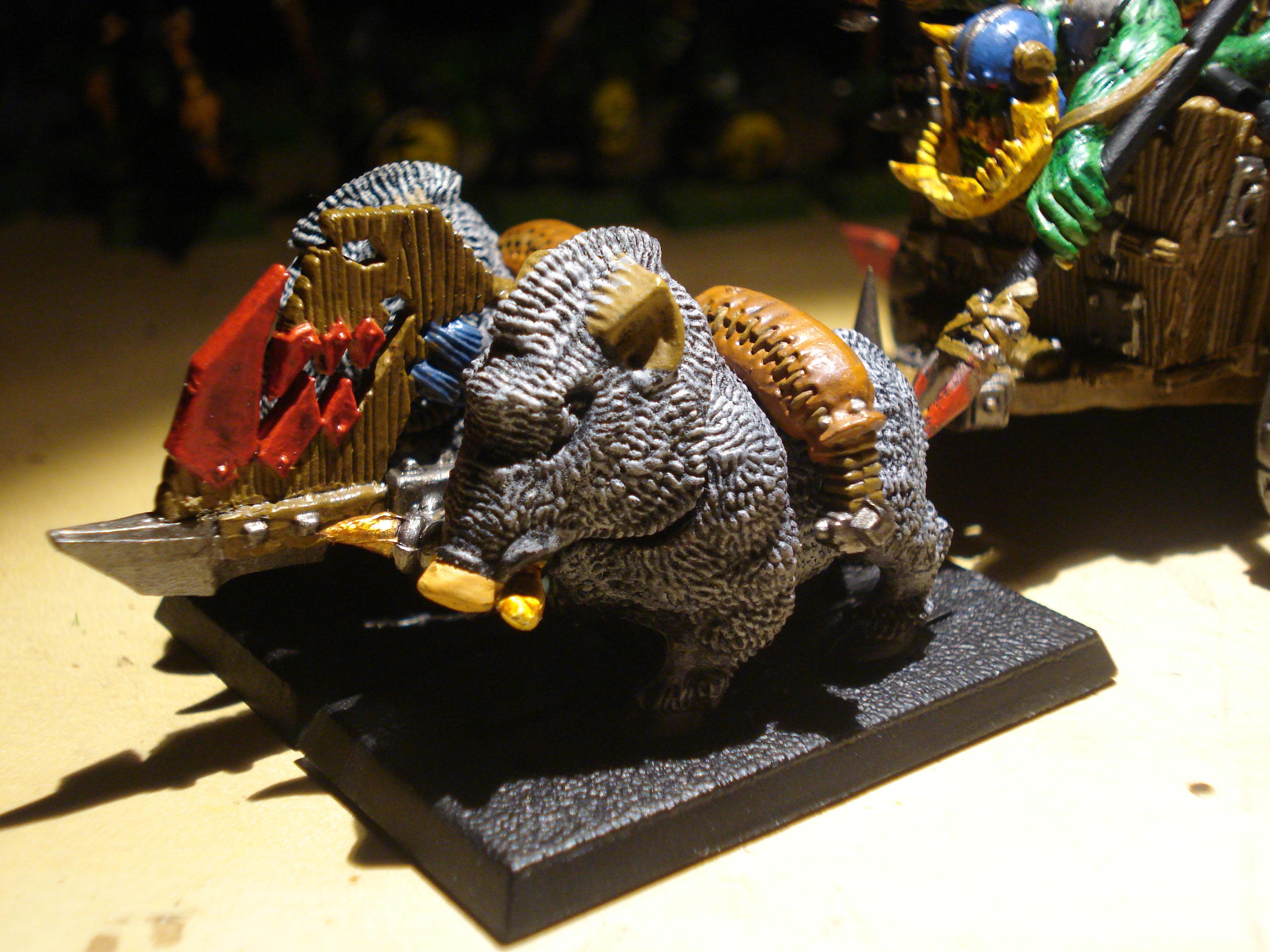 Boars, Orc Chariot, Orcs, Orcs And Goblins, Warhammer Fantasy