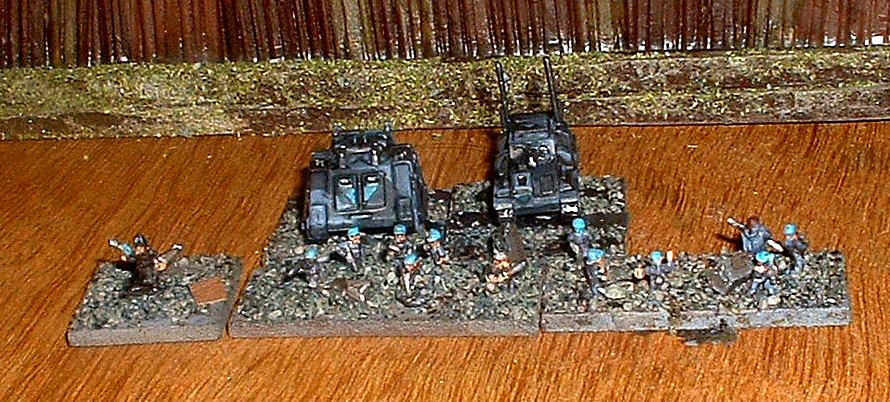 6mm, Epic, Imperium, 2nd Company Command 232nd Hrin Captain Marcus Regulus