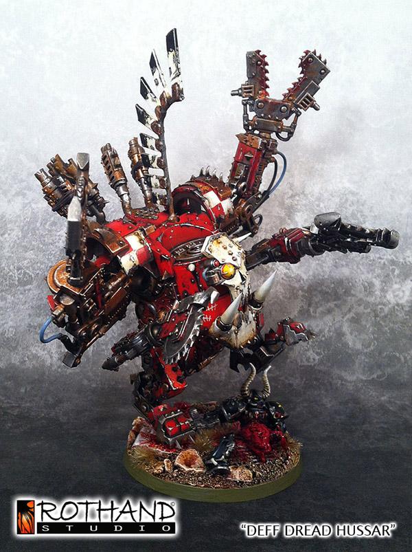 Commission, Deff Dread, Orcs, Painting, Rothand Studio, W40k, Warhammer Fantasy