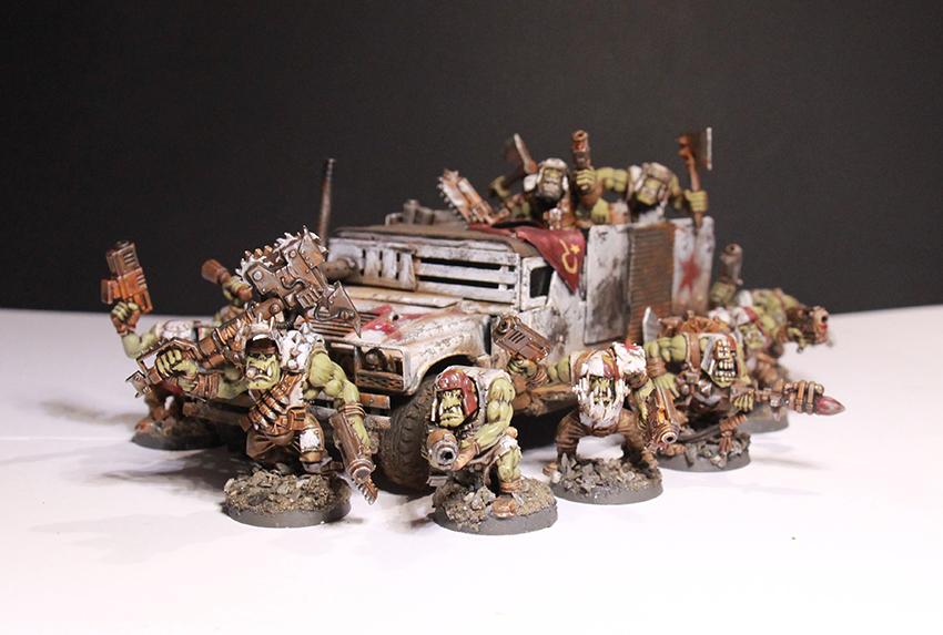 Boy, Orks, Soviet, Trukk, Weathered, White