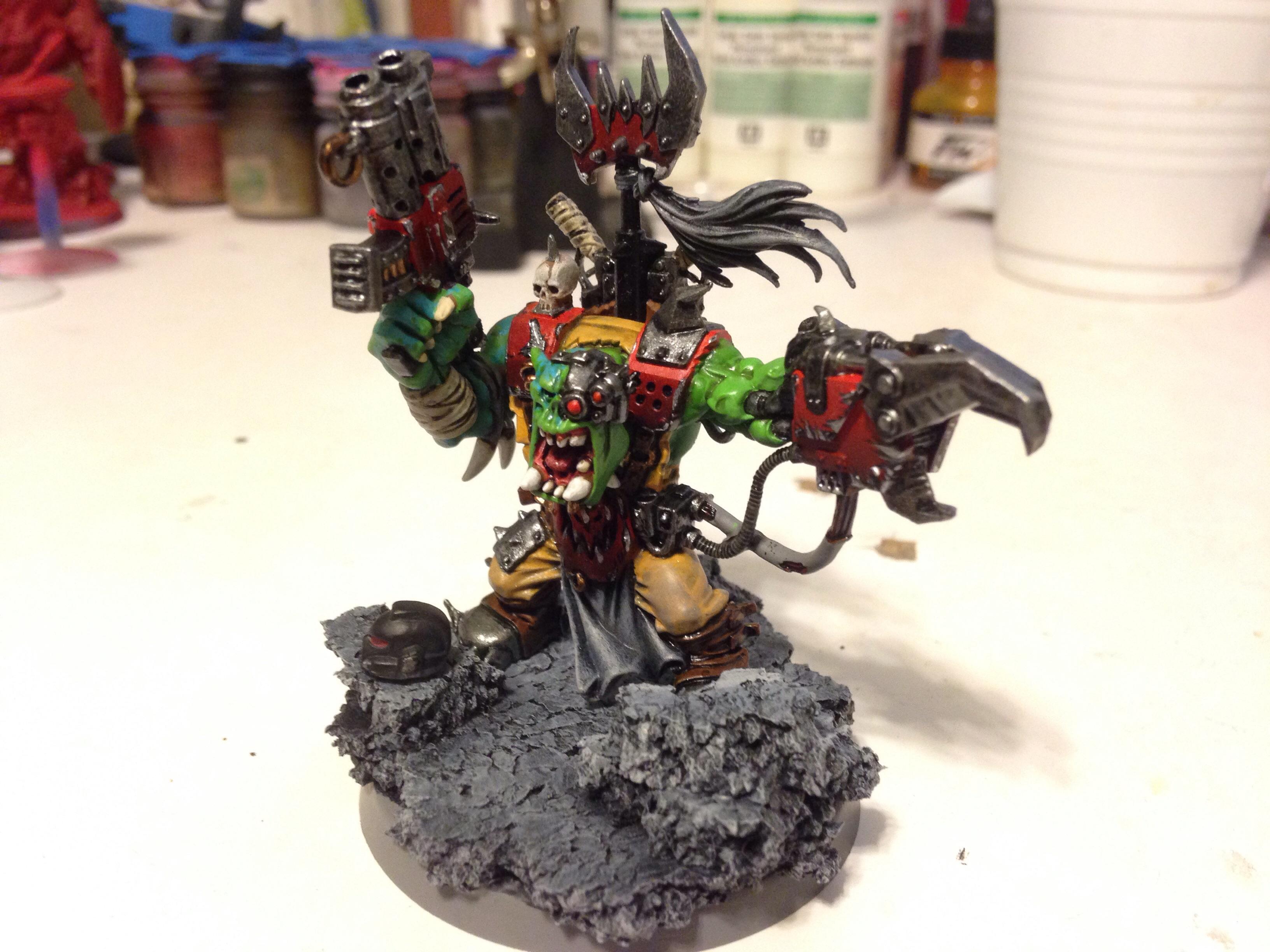 Orks, Warboss, Ork Warboss / First Attempt at an Ork