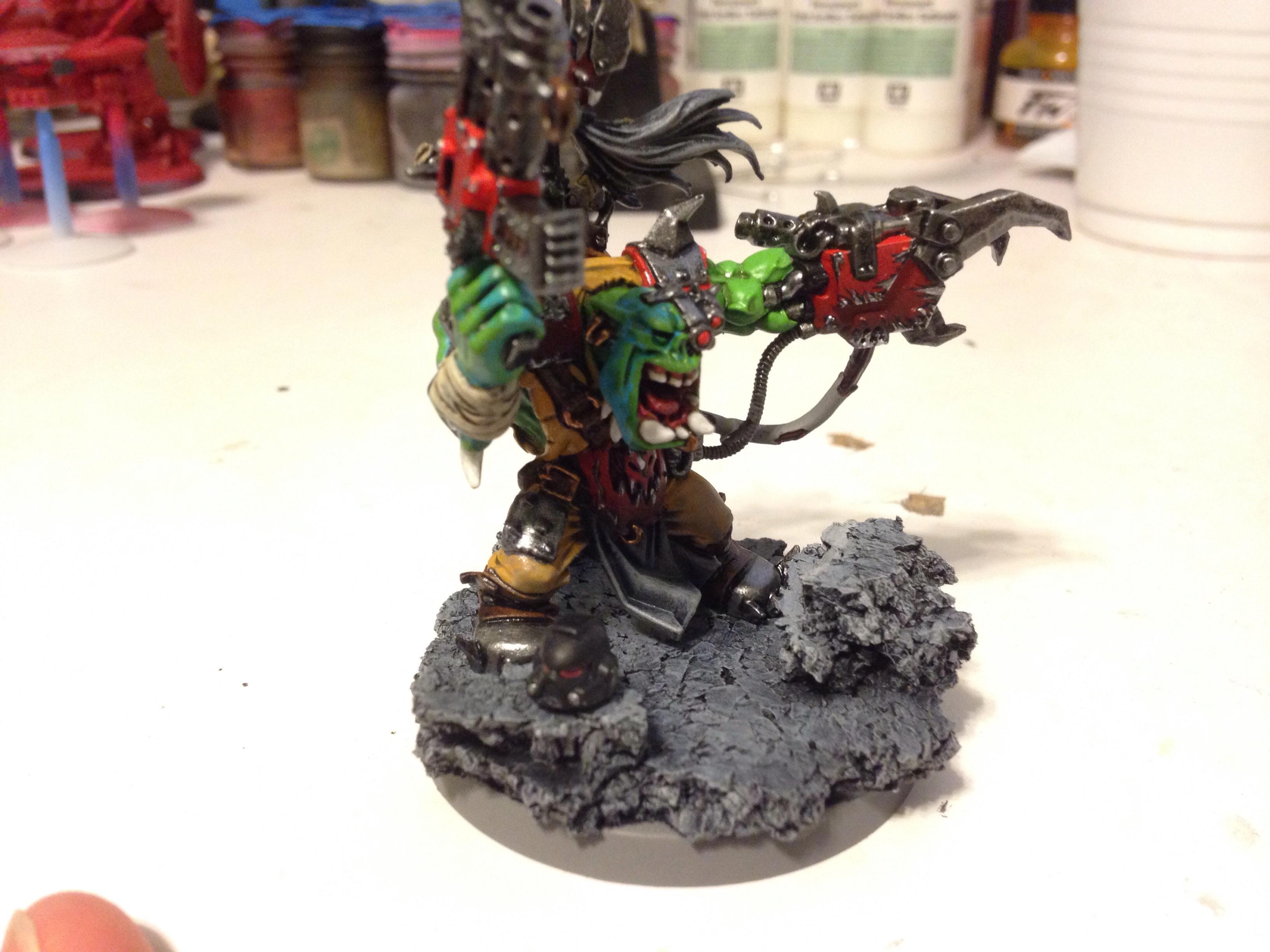 Orks, Warboss, Ork Warboss / First Attempt at an Ork