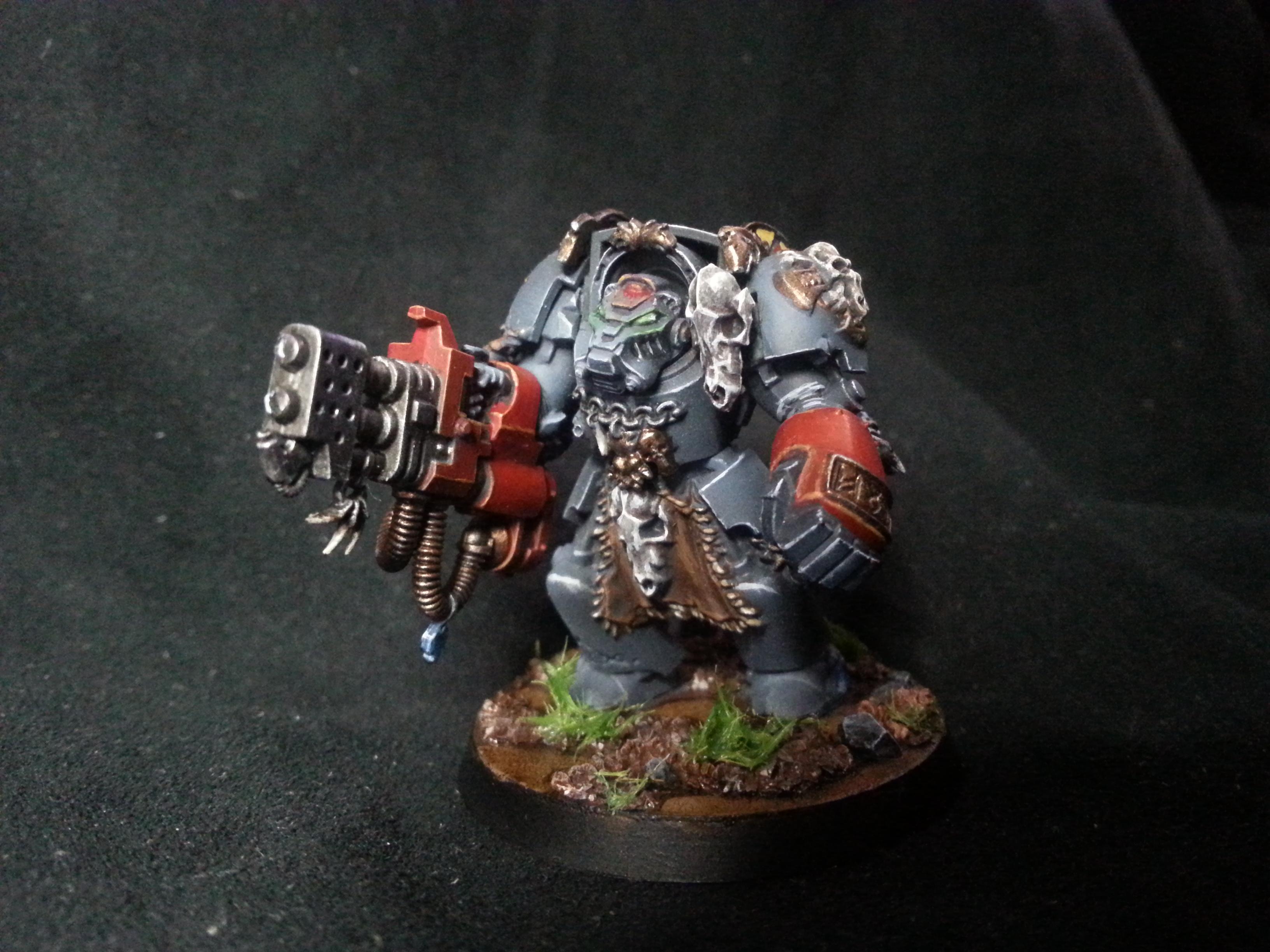 Heavy Flamer, Space Wolves, Terminator Armor, Wolf Guard