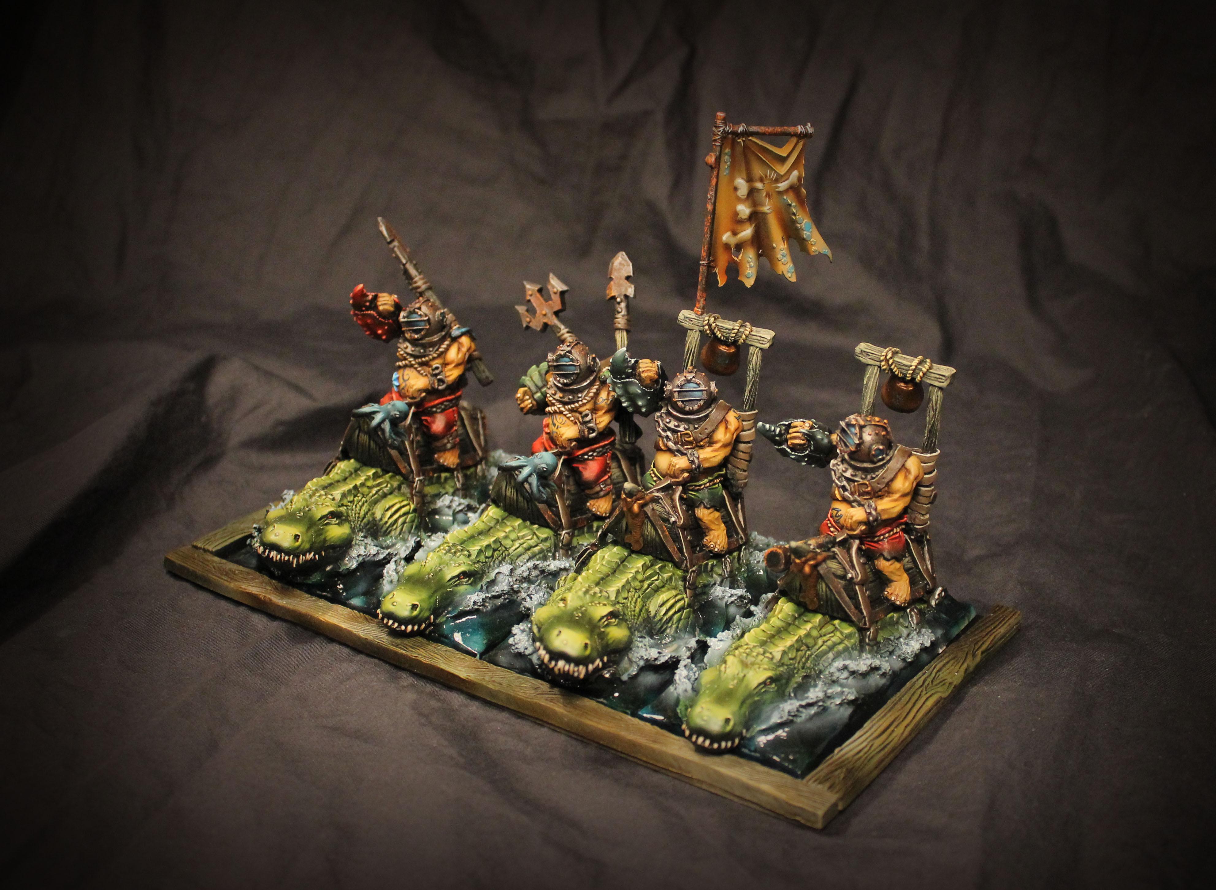 Age Of Sigmar, Alligator, Cavalry, Chelonaut, Crocodile, Diver, Ogor, Ogres, Old World, Oldhammer, Rider, Warhammer Fantasy