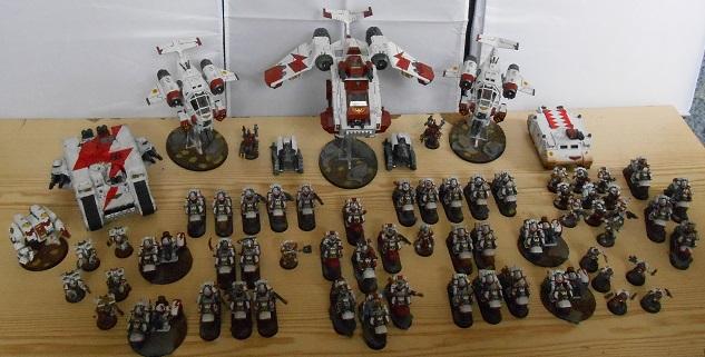 Army, Bike, Finished, Freehand, Land Raider, Space Marines, Sternguard, Stormraven, Stormtalon, Weathered, White, White Scars