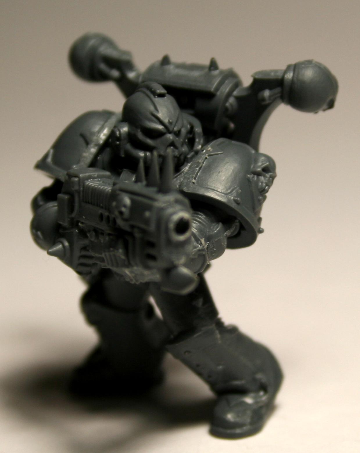 Chaos Space Marines, Meltagun, Tzeentch, Unpainted, Work In Progress