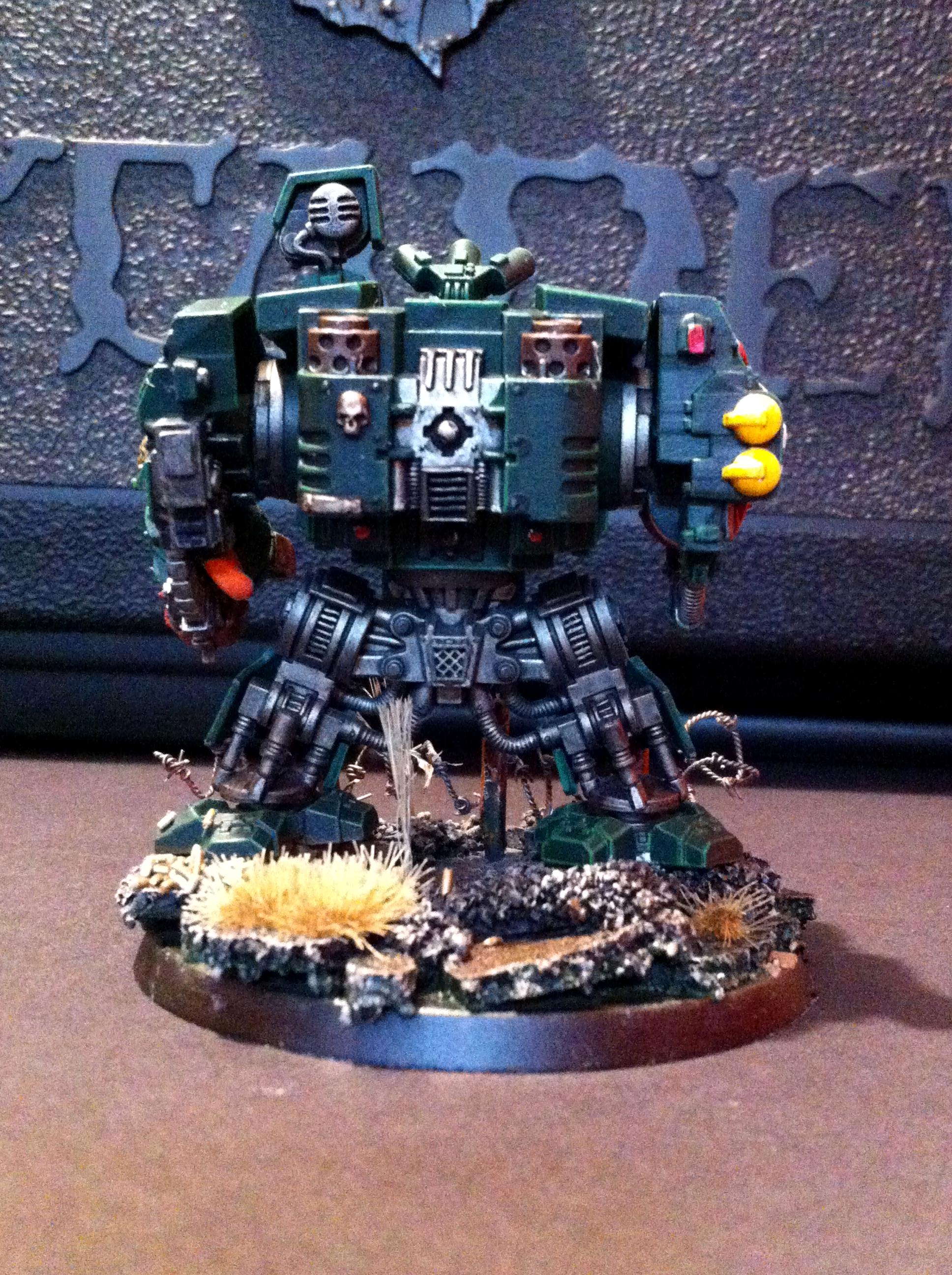 Black Reach Dread, Da's, Dark Angel's Dreadnought From Behind, Dark Angels