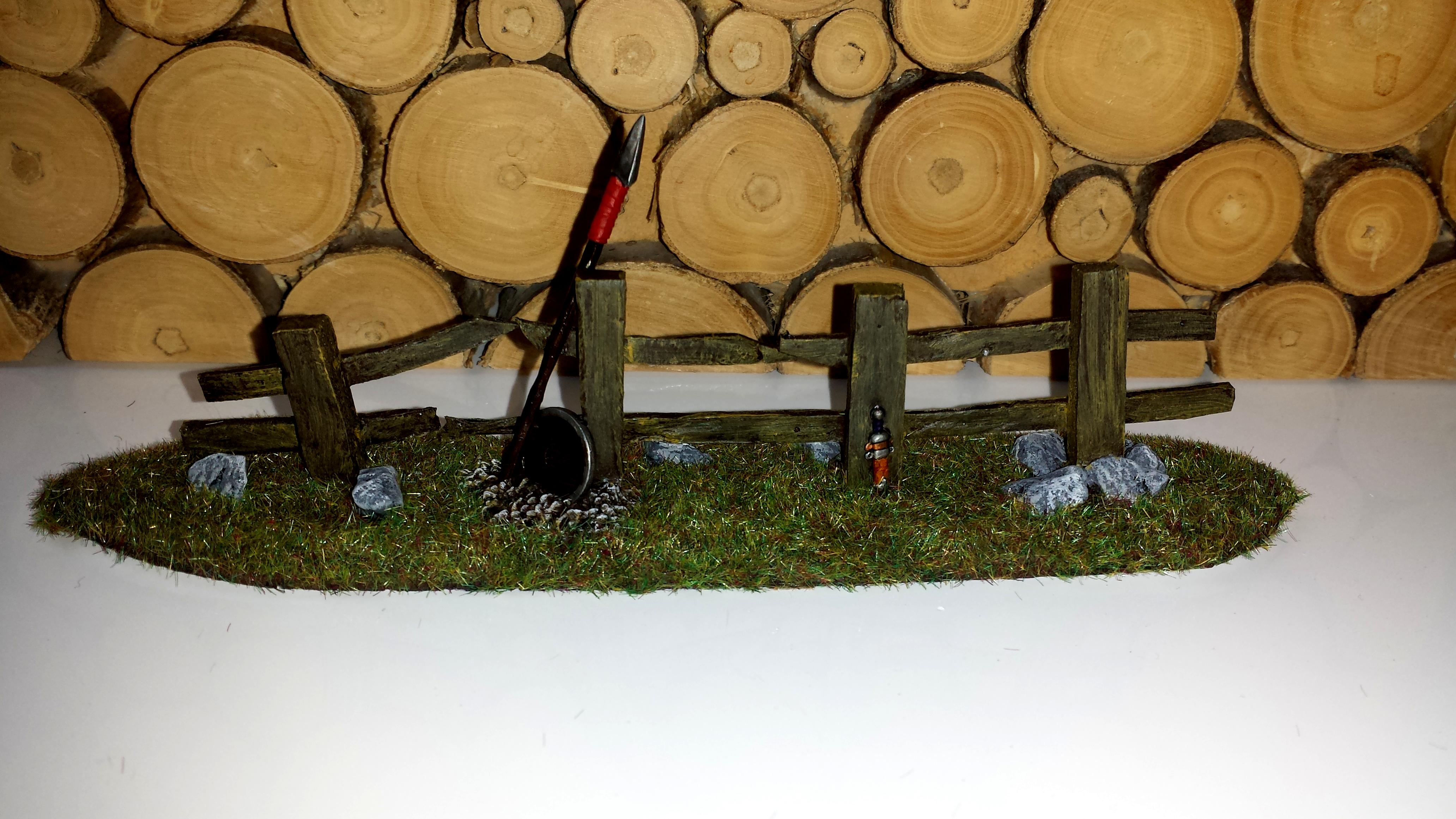 Terrain, Wooden fence with spear/schield