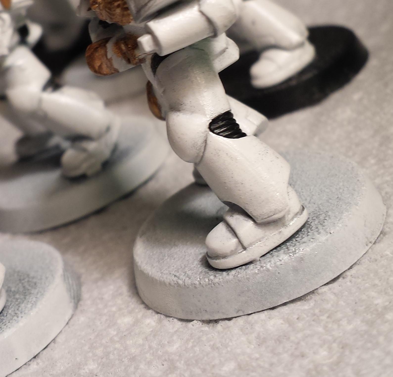 Close up of shading and road-rash from the silver wash