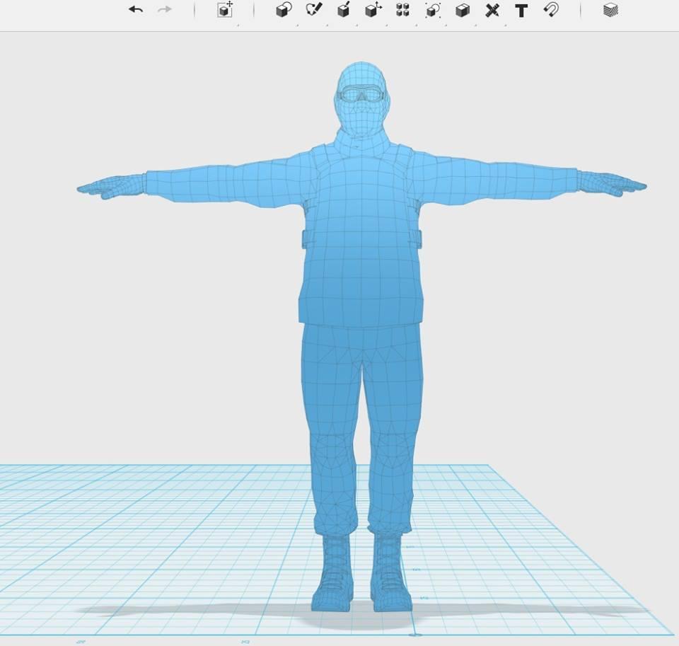 Imported model from Fuse to 123D Design