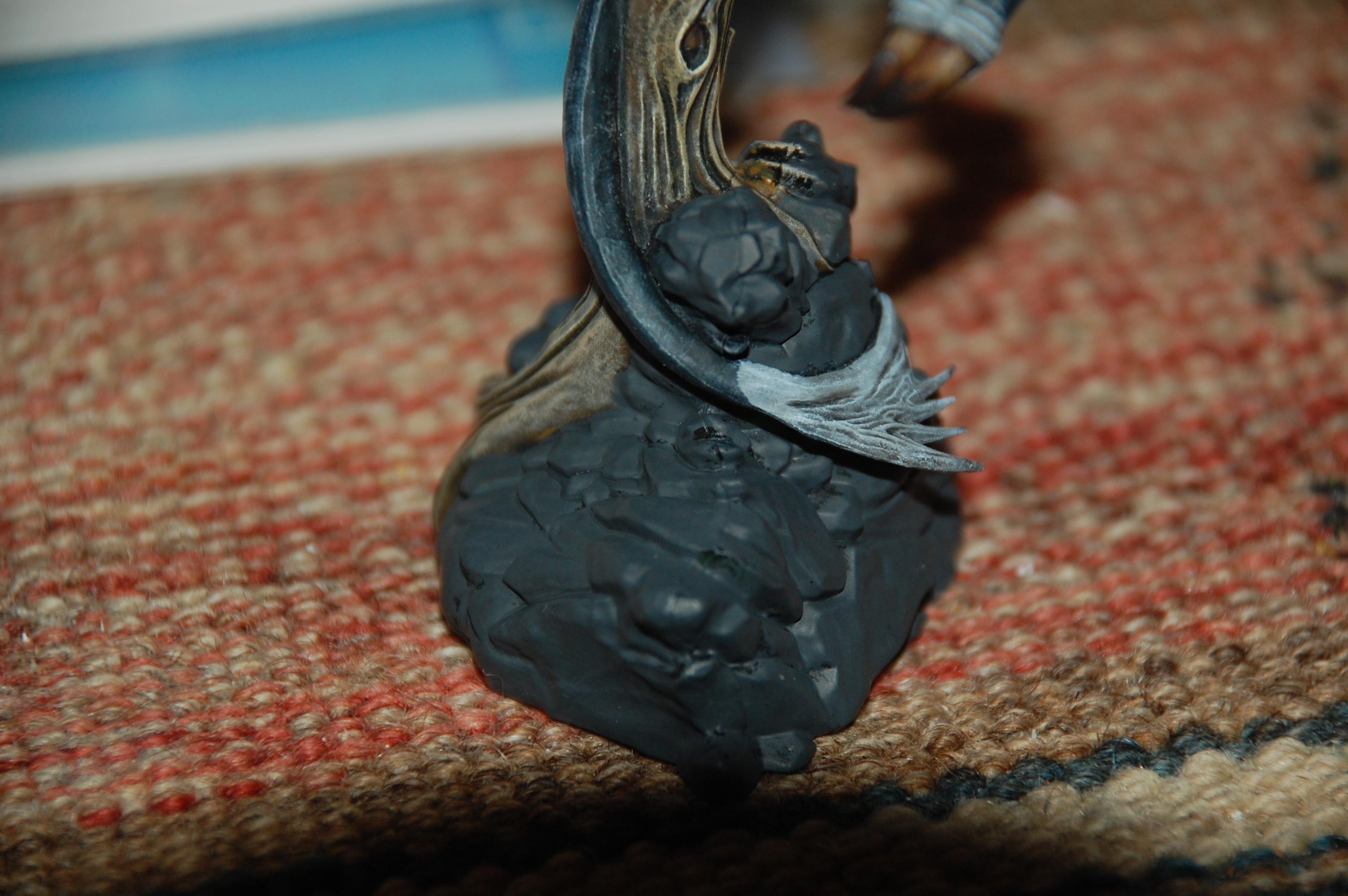 Started painting the rocks on the scenic base