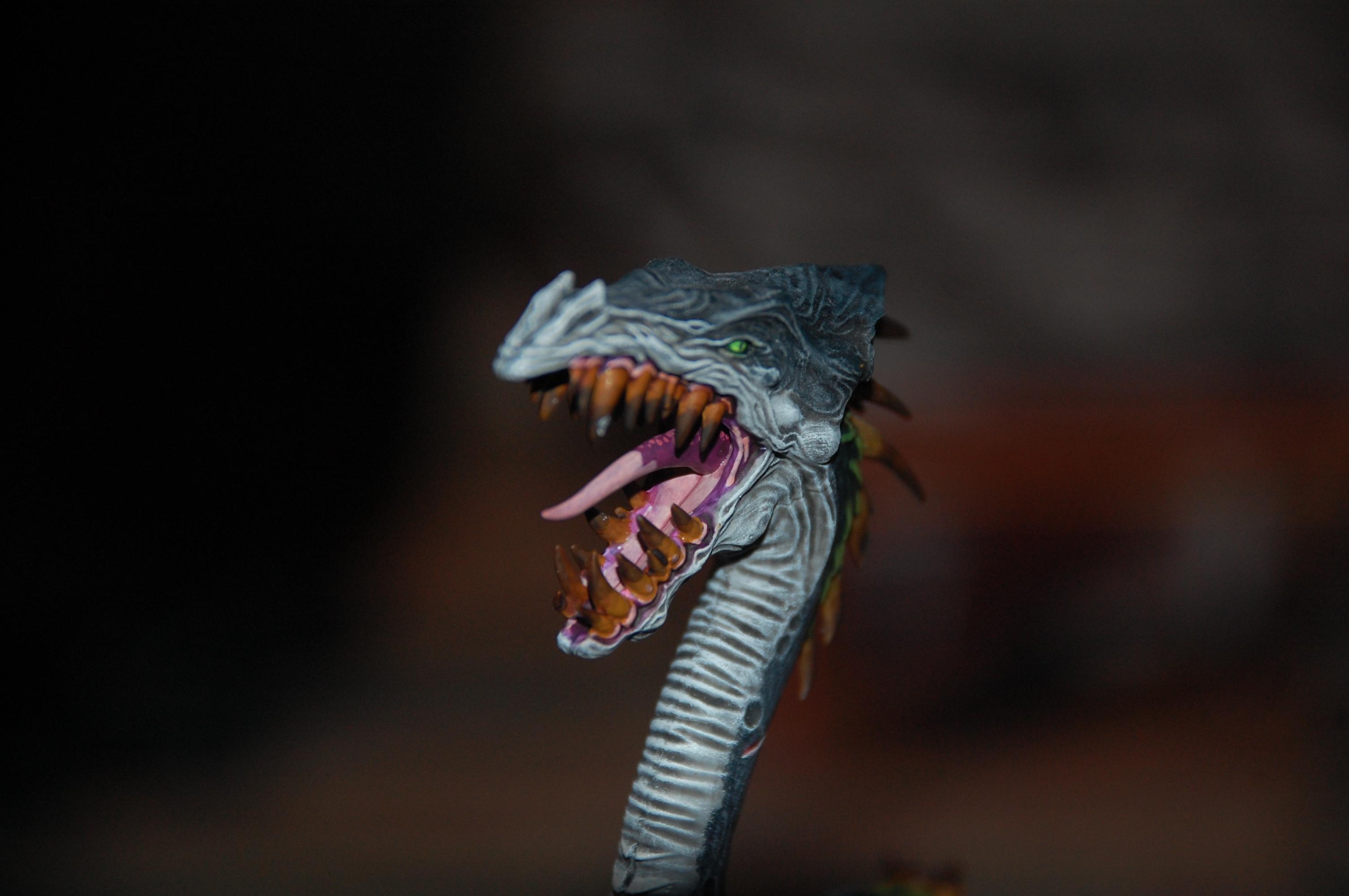 Glued on some small parts like the tongue headpiece and missing horn 