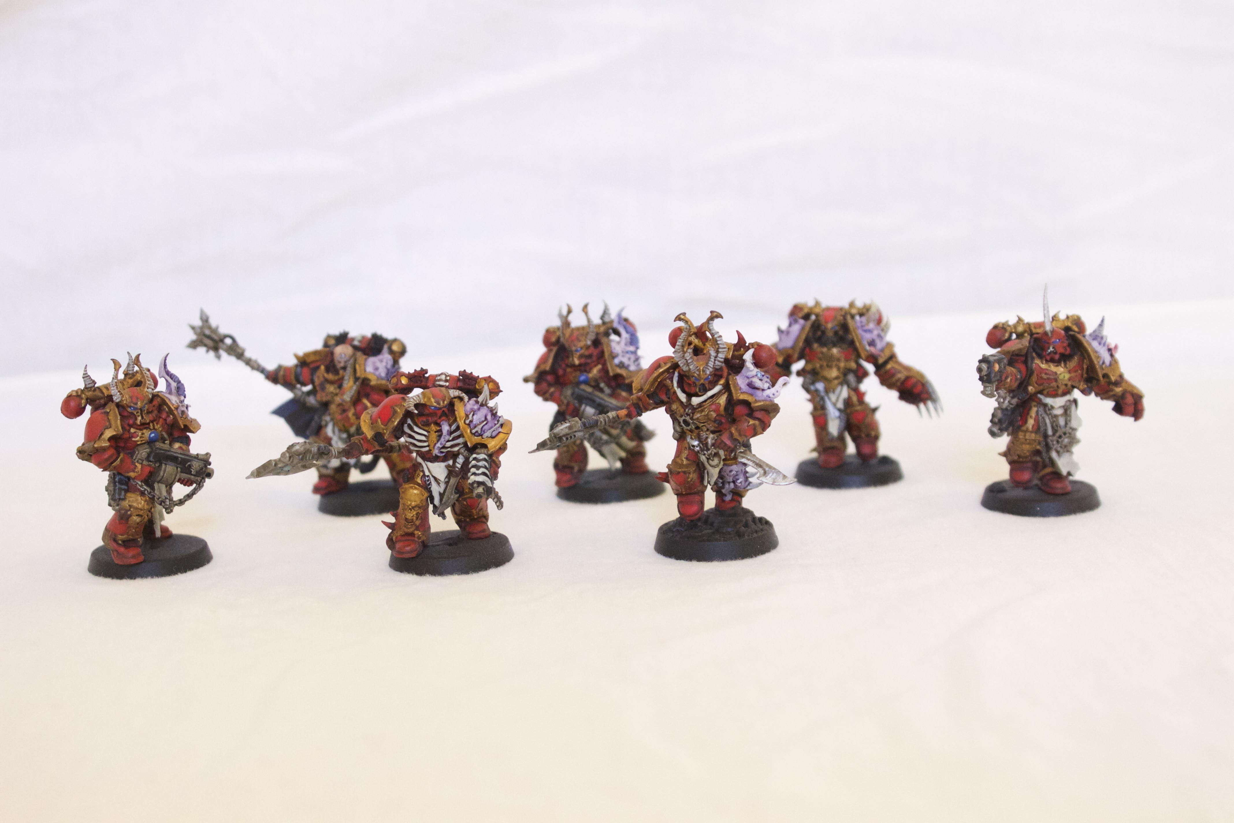 Blood, Brass, Chaos, Chaos Space Marines, Chosen, Hellbrute, Red, Terminator Armor, World Eaters