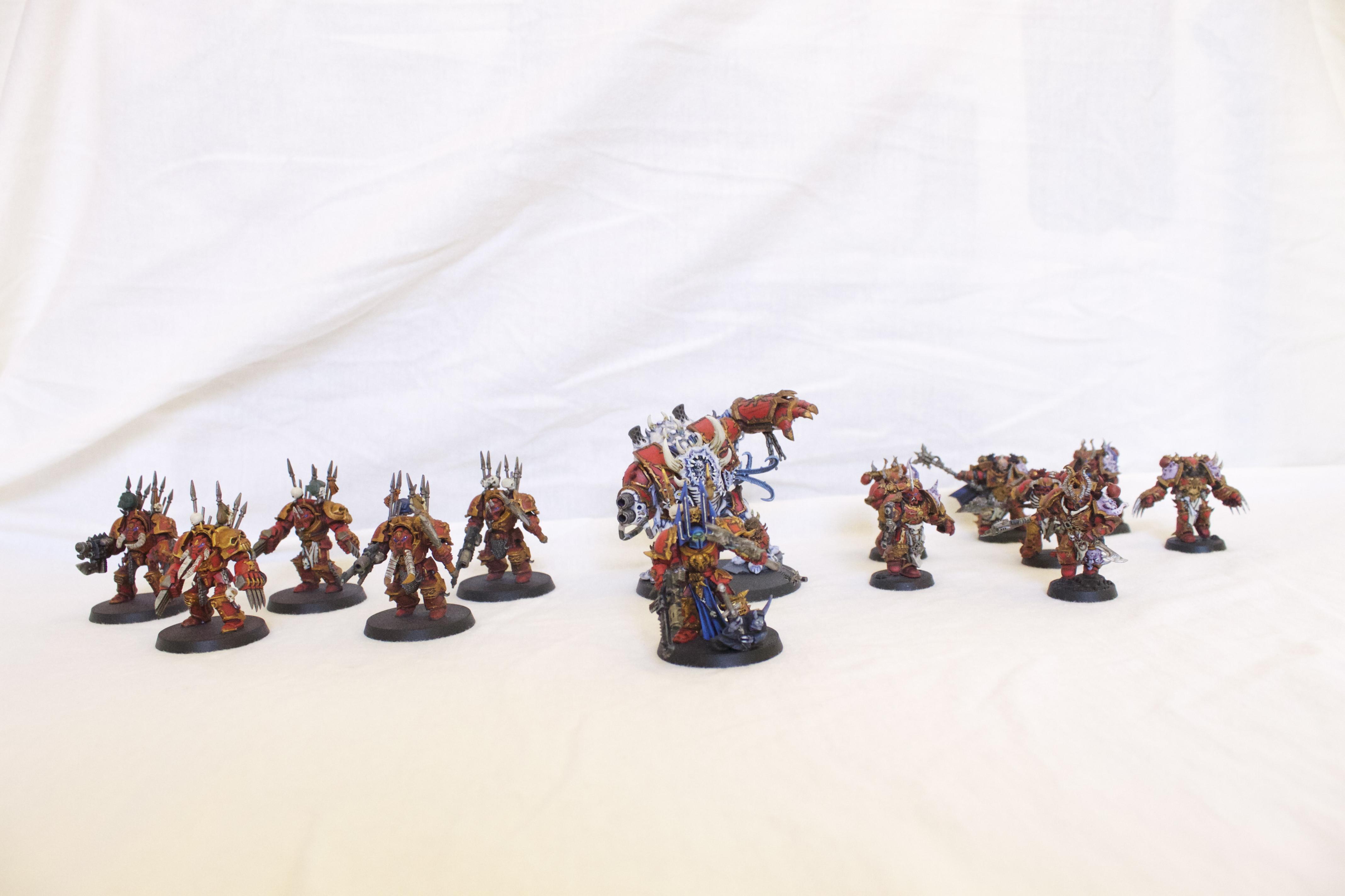 Blood, Brass, Chaos, Chaos Space Marines, Chosen, Hellbrute, Red, Terminator Armor, World Eaters
