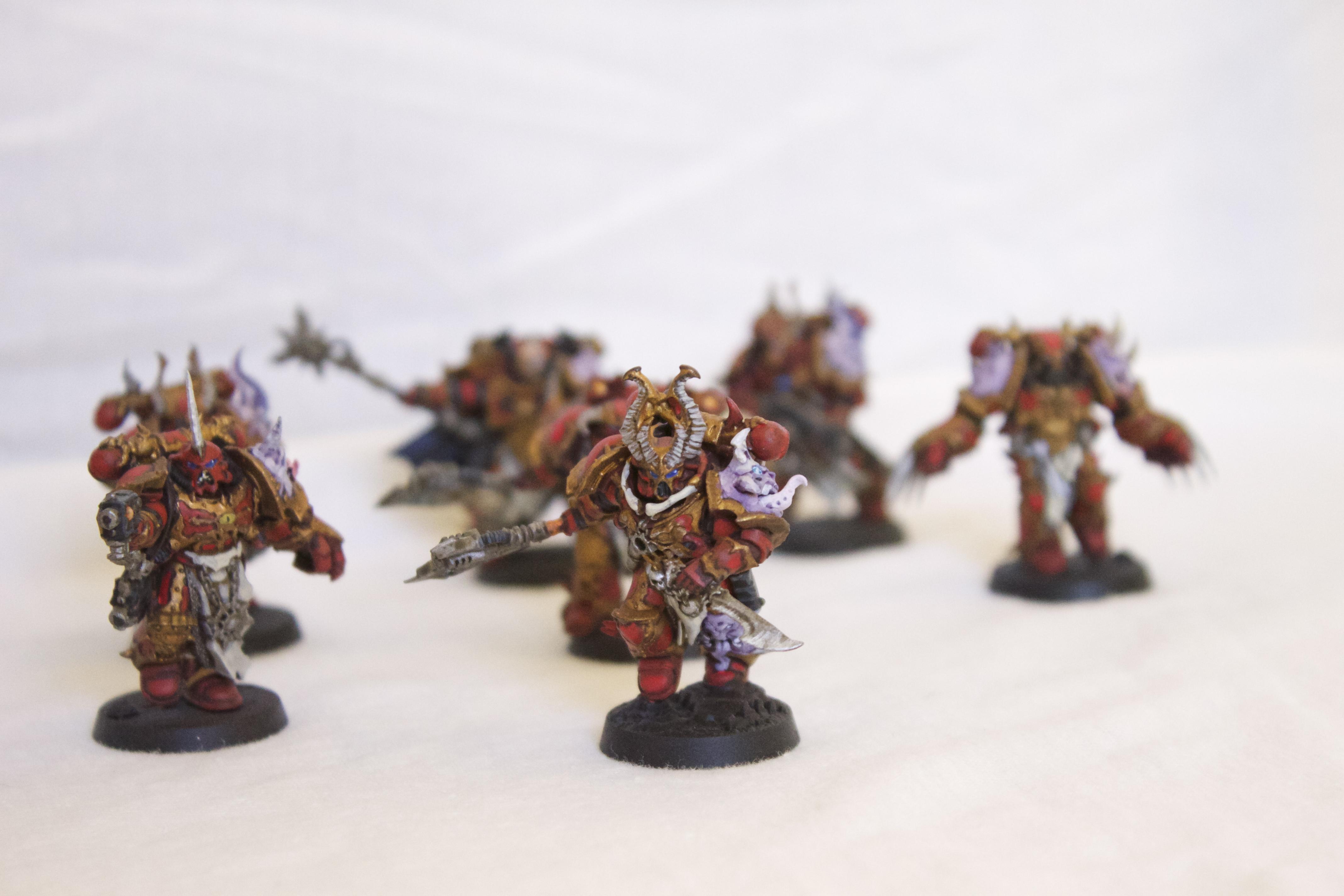 Blood, Brass, Chaos, Chaos Space Marines, Chosen, Hellbrute, Red, Terminator Armor, World Eaters