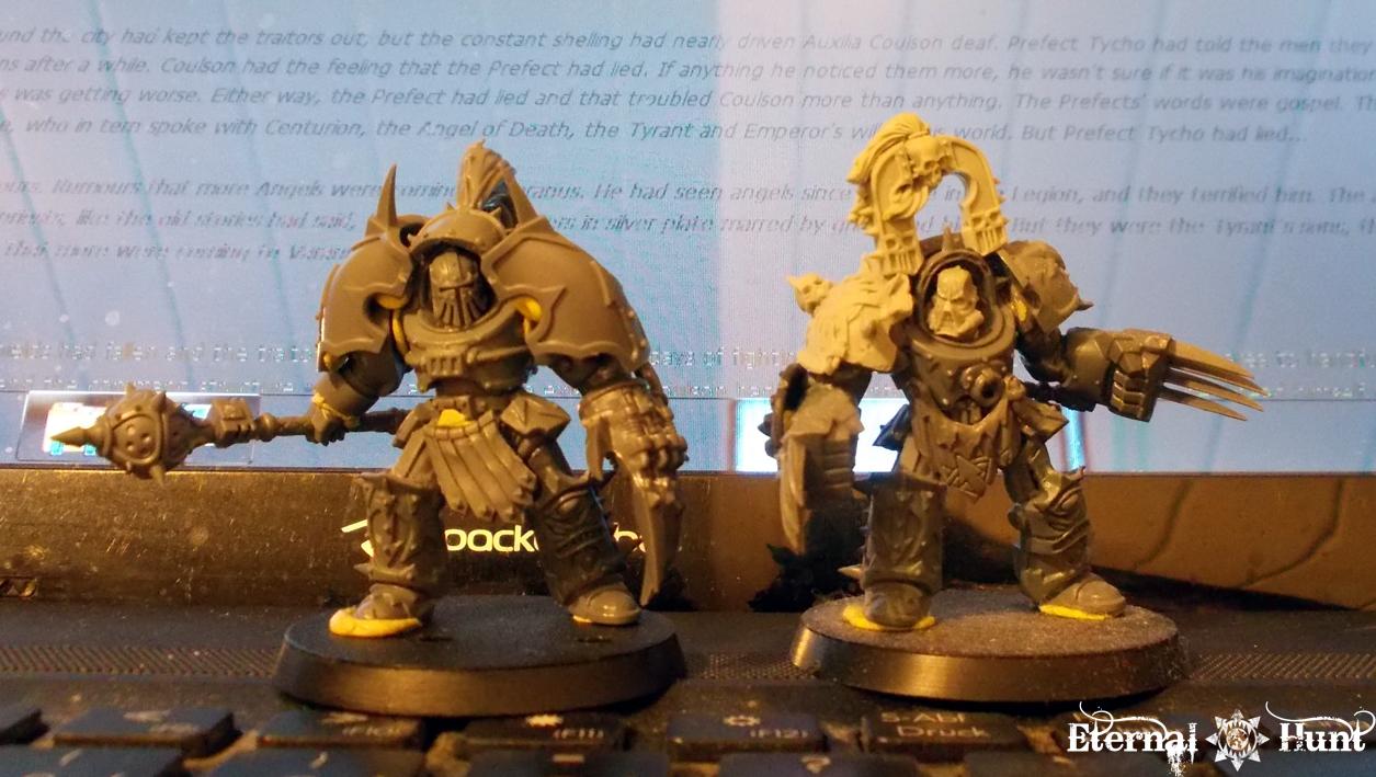 Chaos, Chaos Lord, Chaos Space Marines, Conversion, Huntmaster, Khorne, Khorne's Eternal Hunt, Kitbash, Mk I Armour, Warhammer 40,000, Work In Progress, World Eaters