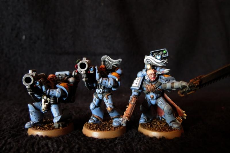 Group shot of 2 longfangs plus sergeant