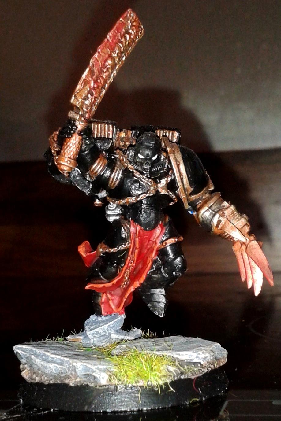 Black And Gold, Chaos Space Marines, Conversion, Jump Pack, Lightning Claw, Lord, Murder Sword