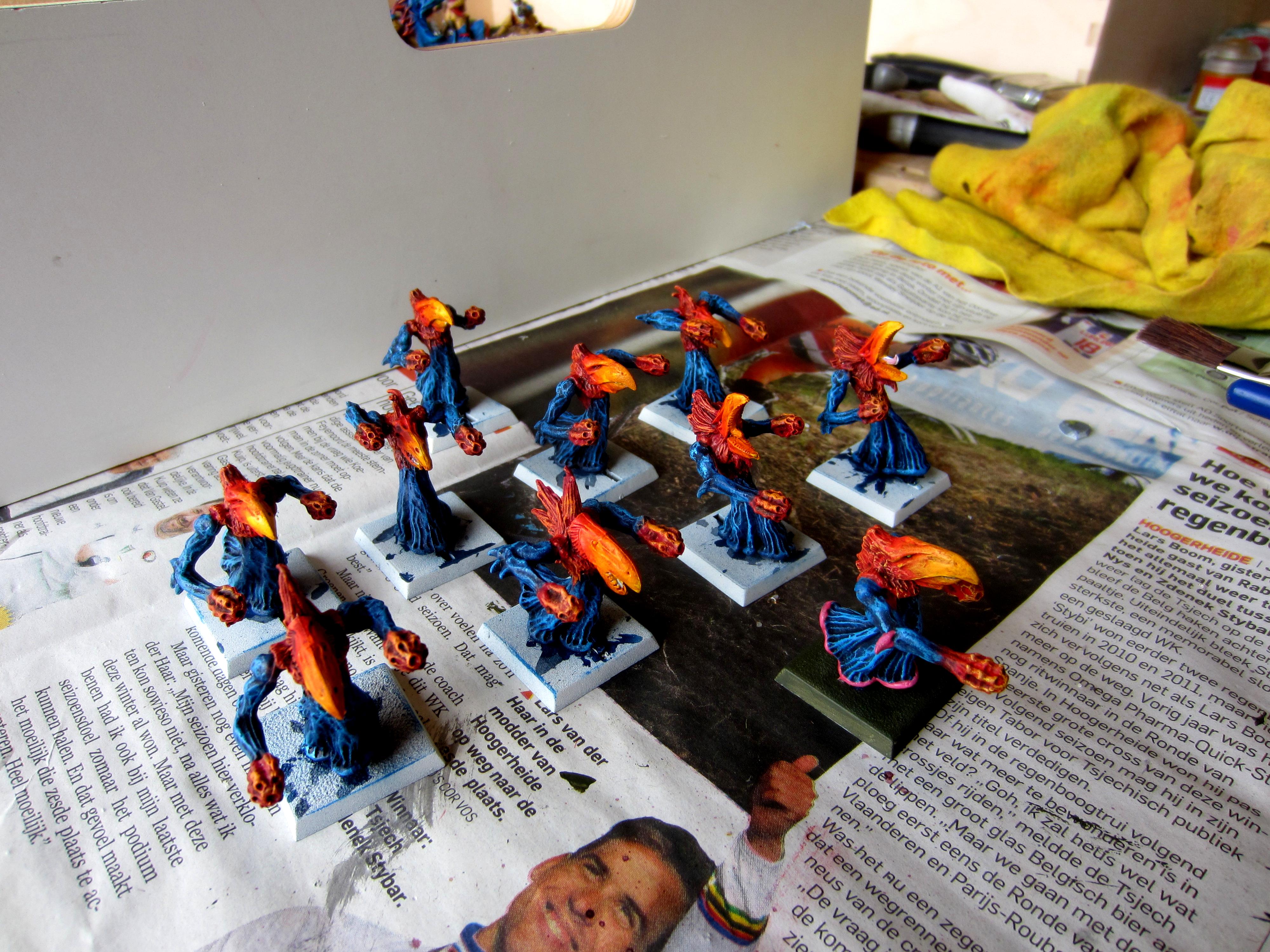 Chaos, Daemons, Flamers, Tzeentch, Work In Progress