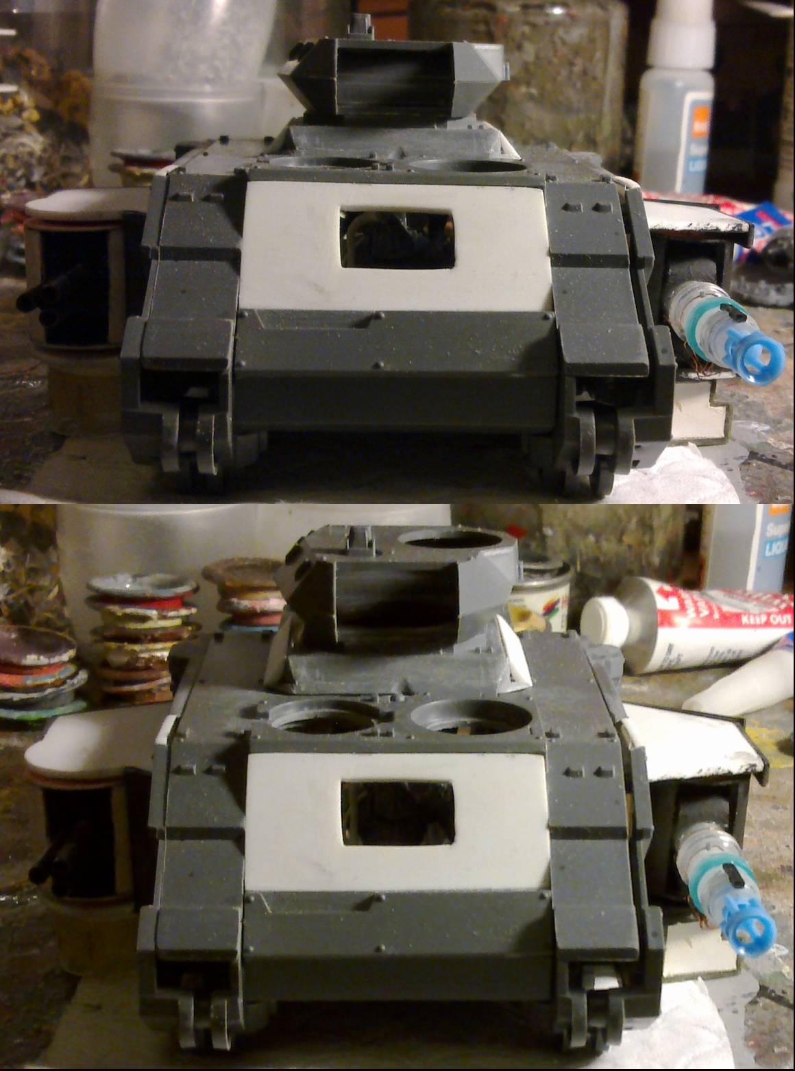 Front view with sponsons