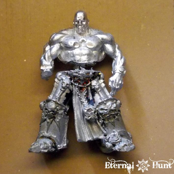 Chaos, Chaos Lord, Conversion, Gladiator, Khorne, Khorne's Eternal Hunt, Kitbash, Metal, Warhammer 40,000, Work In Progress, World Eaters