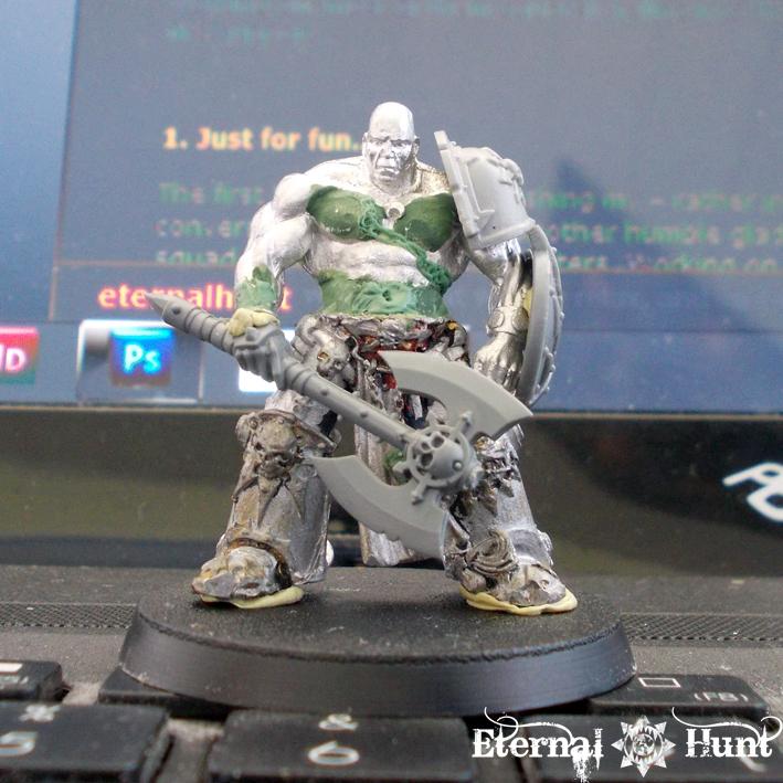 Chaos, Chaos Lord, Conversion, Gladiator, Khorne, Khorne's Eternal Hunt, Kitbash, Metal, Warhammer 40,000, Work In Progress, World Eaters