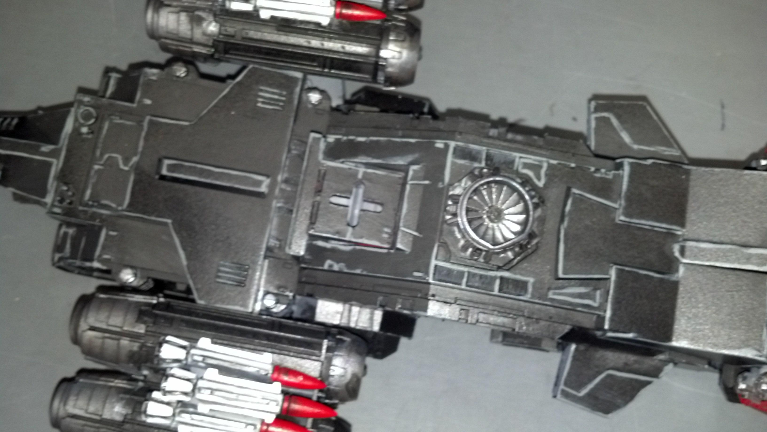 A close up of the largest 3d printed part, it covers the top of the upside down rhino and crossbeam the wings use for support. 