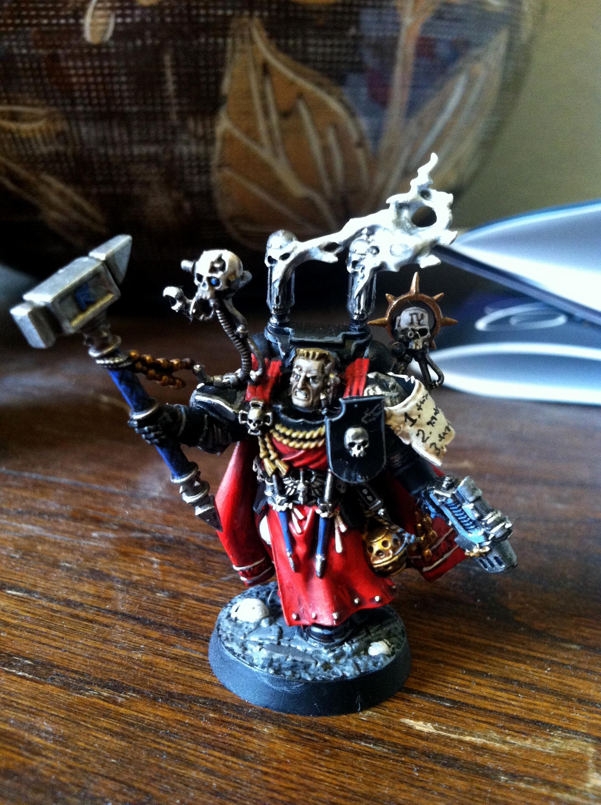 Chaplain, Conversion, Iron Father, Iron Hands, Object Source Lighting, Space Marines