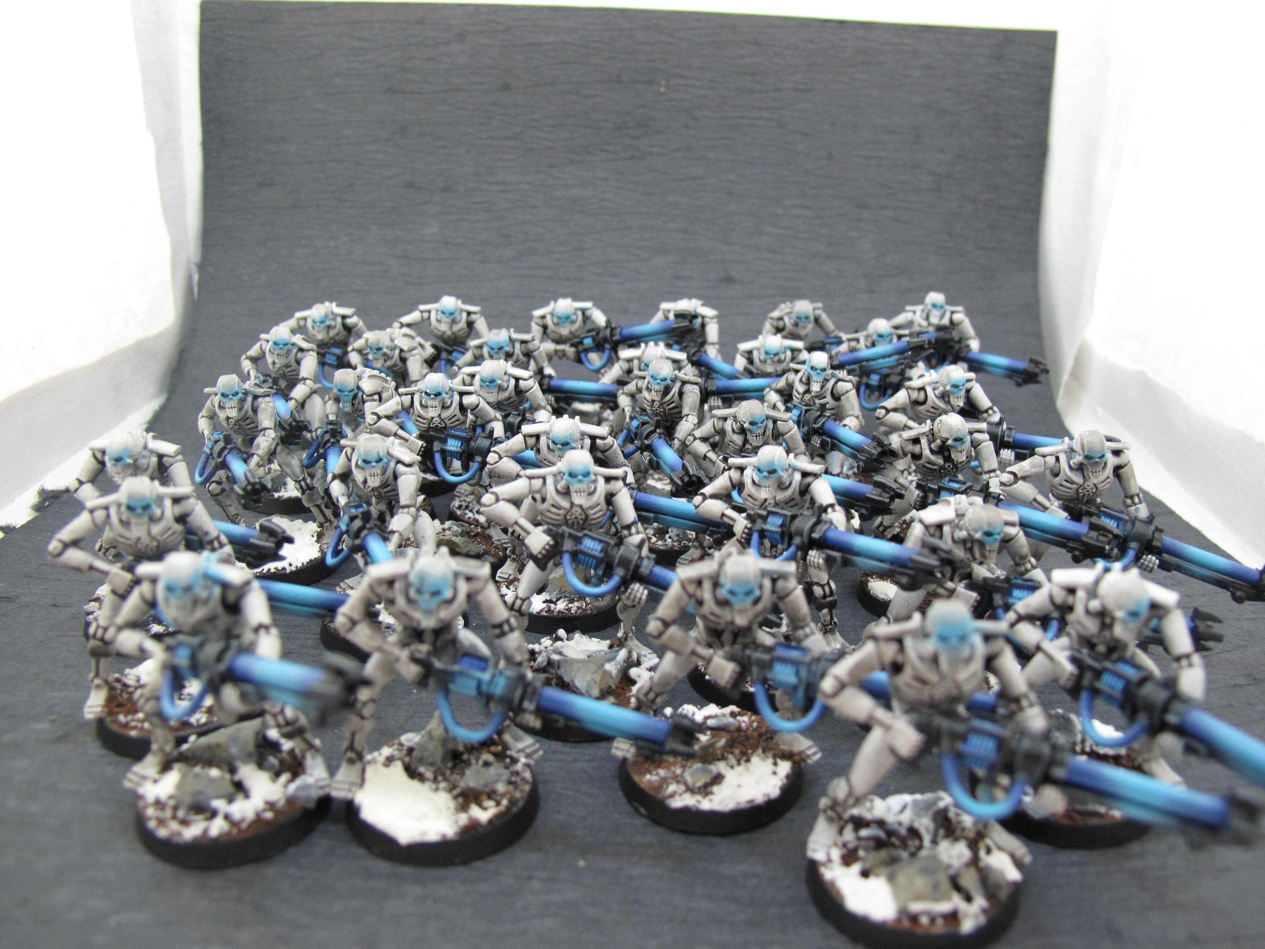 Ice Necrons, Necron Army, Necron Warrior, Necrons, Snow Necrons