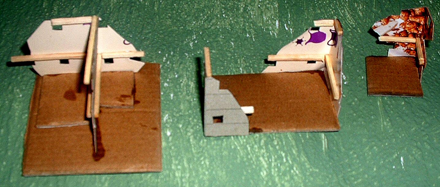 6mm, Terrain, Card Buildings 4