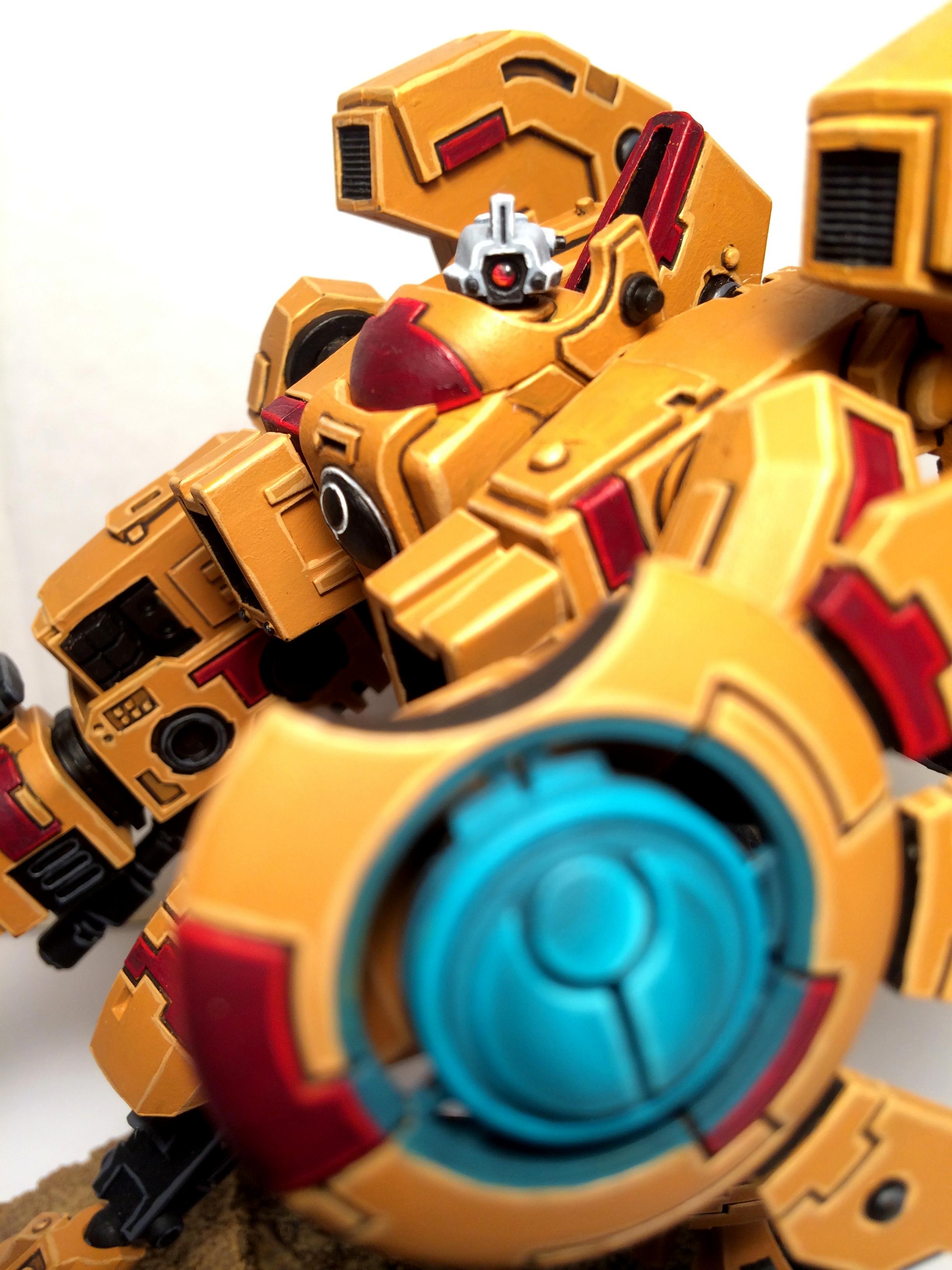 Edge Highlighting, Ochre, Rip Tide, Riptide, Tau, Warhammer 40,000