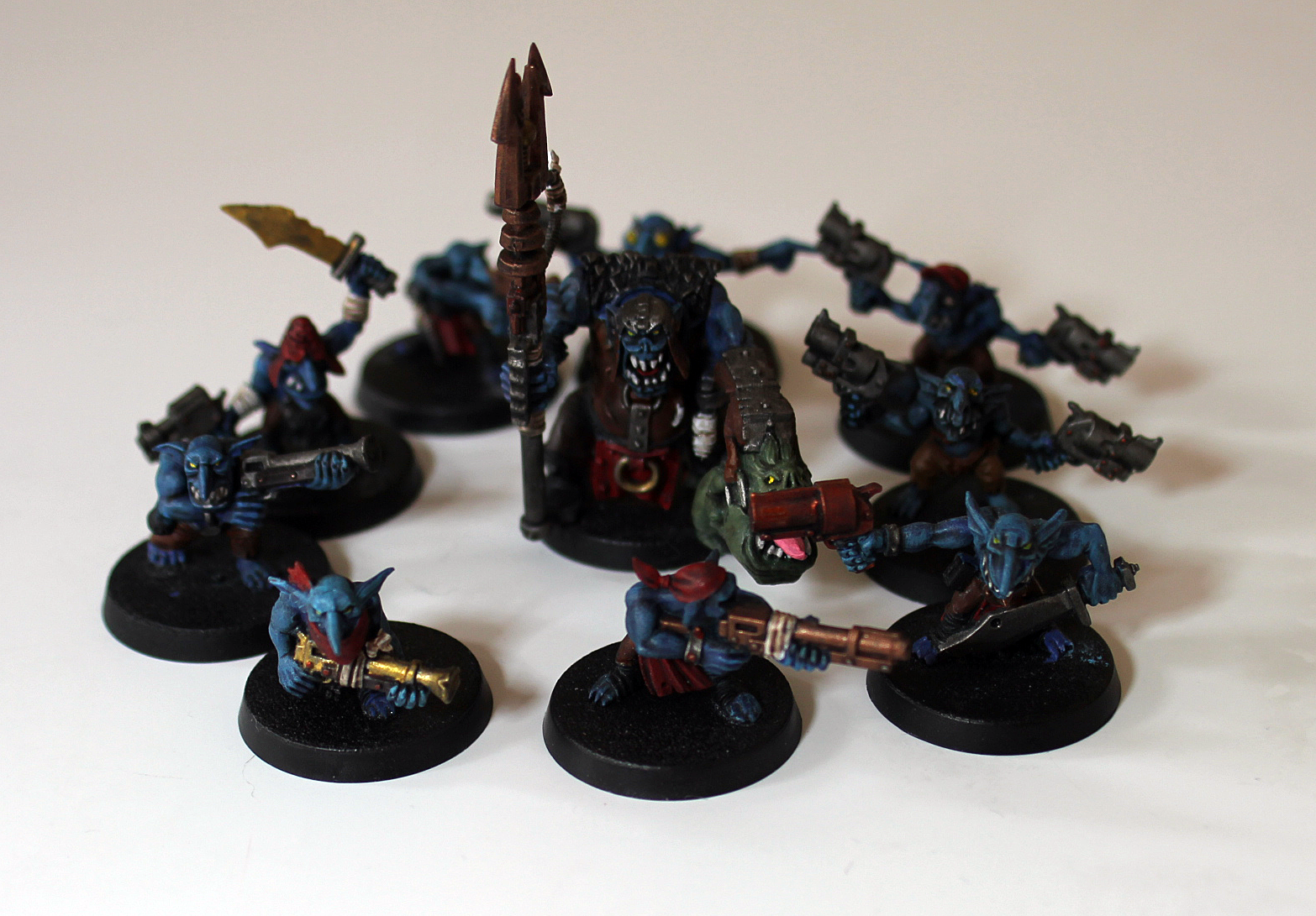 Blue Ork, Blue Orks, Boy, Dakkajet, Gretchin, Orks, Trukk, Warboss