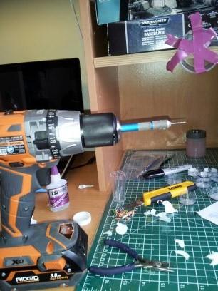 my drill didnt hold the bits (and clear plastic takes a long time to drill by hand). However, my drill did hold my drill which held my bits