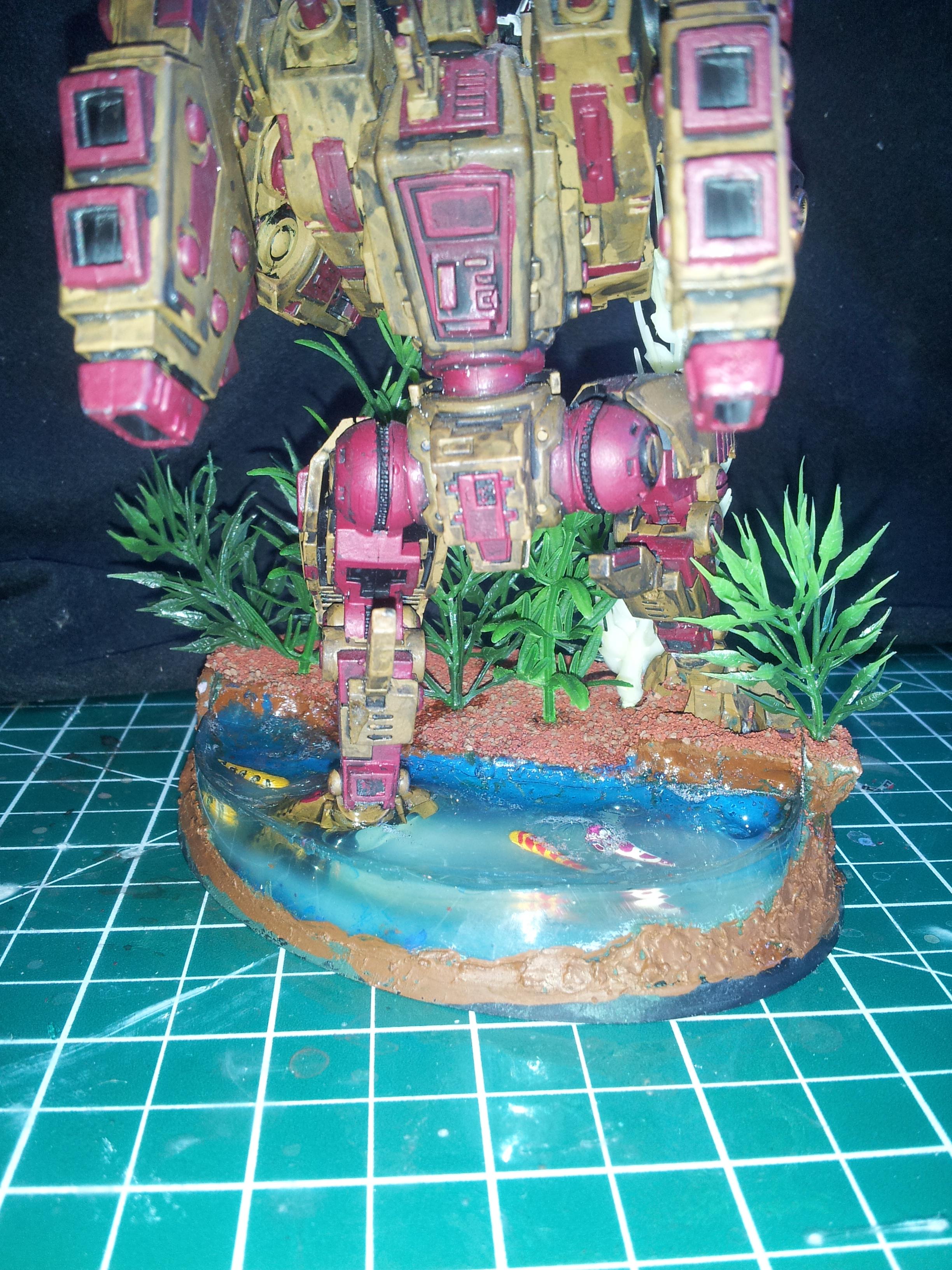 Paint on top of the black bases before using water effects