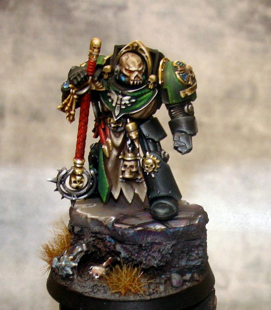 Chaplain, Dark Angels, Display, Games Workshop, Non-Metallic Metal, Propainted, Terminator Armor, Warhammer 40,000, Warhammer Fantasy