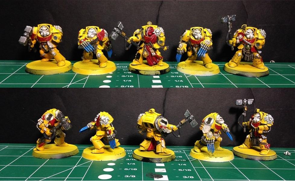 Now I did the shadows and highlights on the base colors.   I only painted the blended shadows, as I  will apply oil wash later