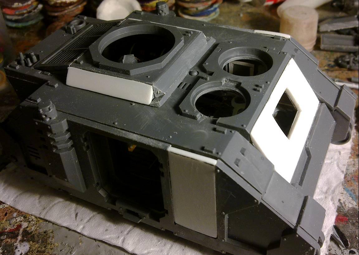 Newly angled front to the raised roof